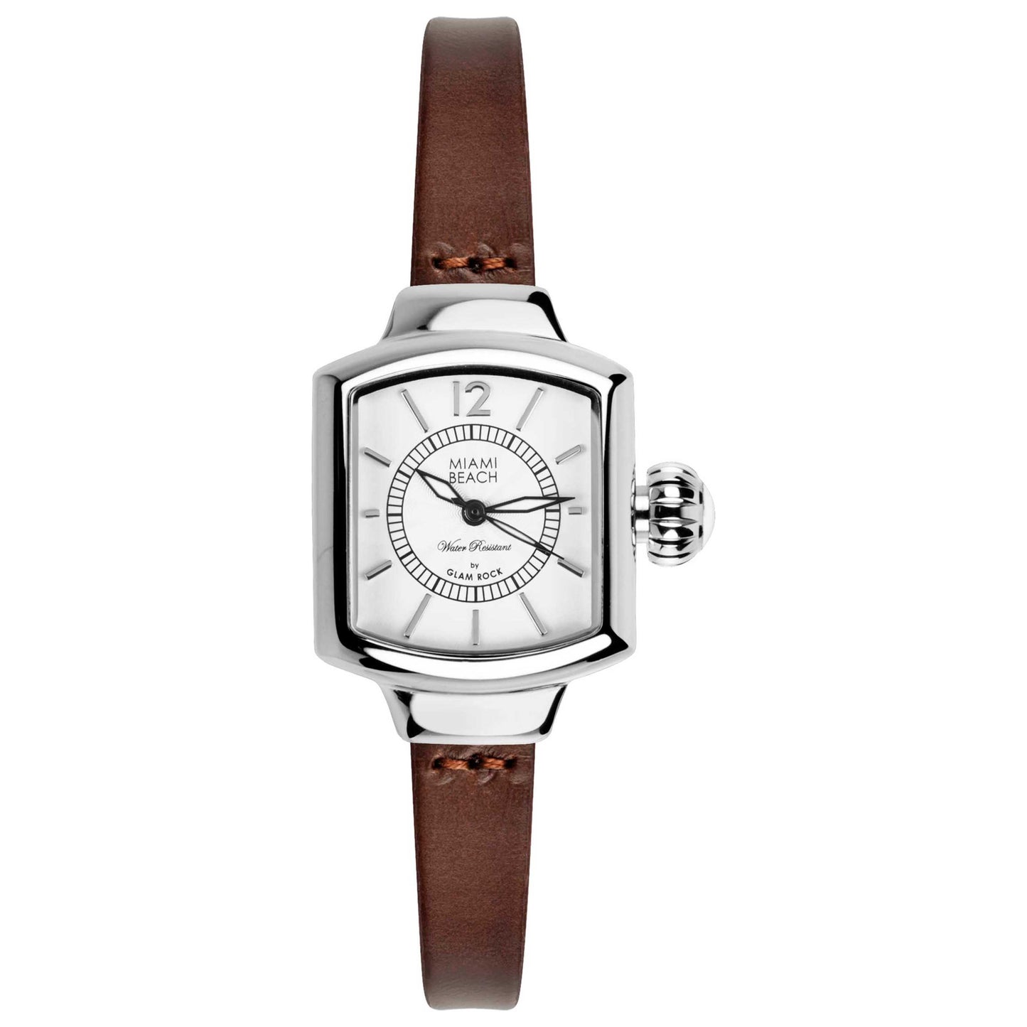 Front view of Glam Rock Miami Beach Art Deco Women's Quartz Watch MBD27233