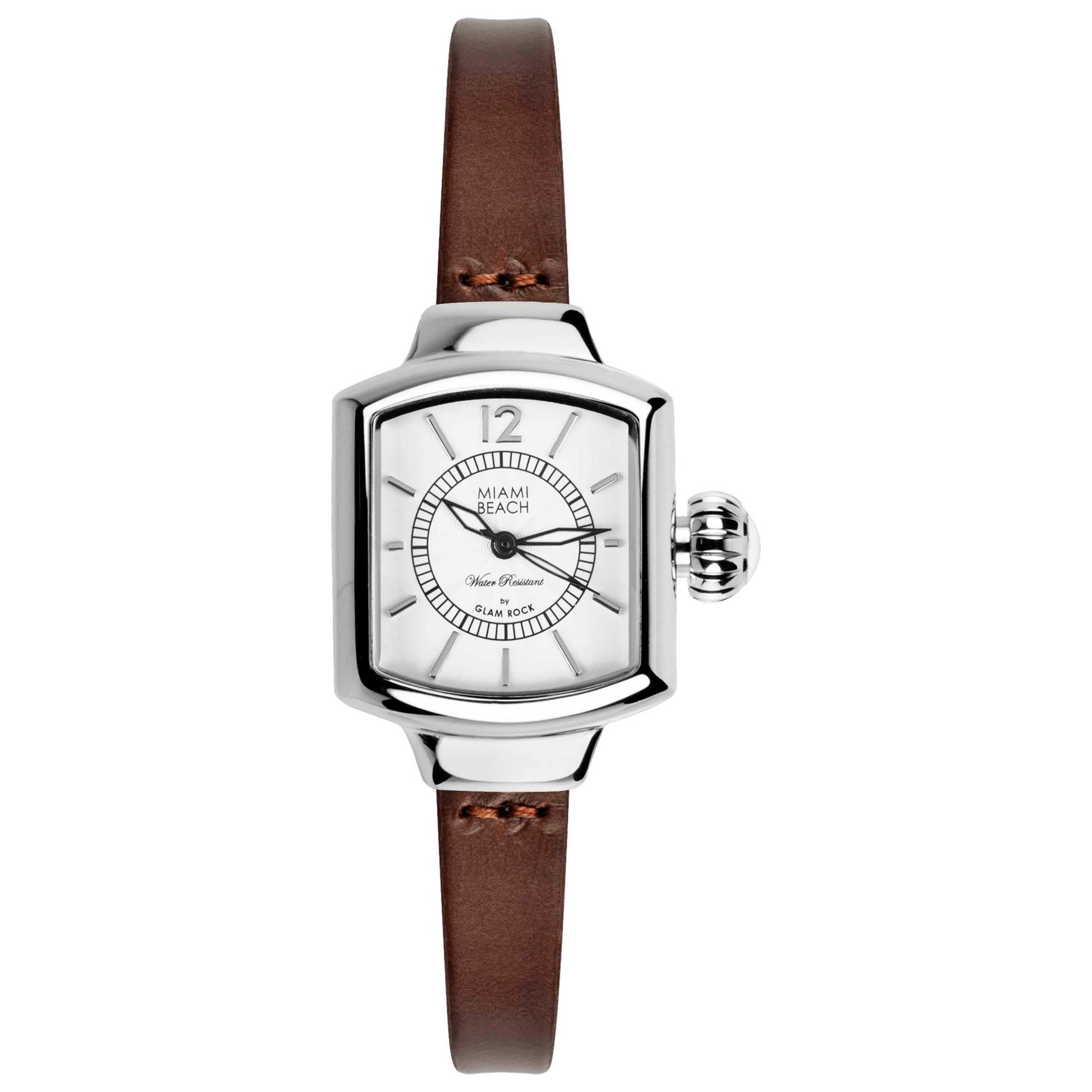 Front view of Glam Rock Miami Beach Art Deco Women's Quartz Watch MBD27233