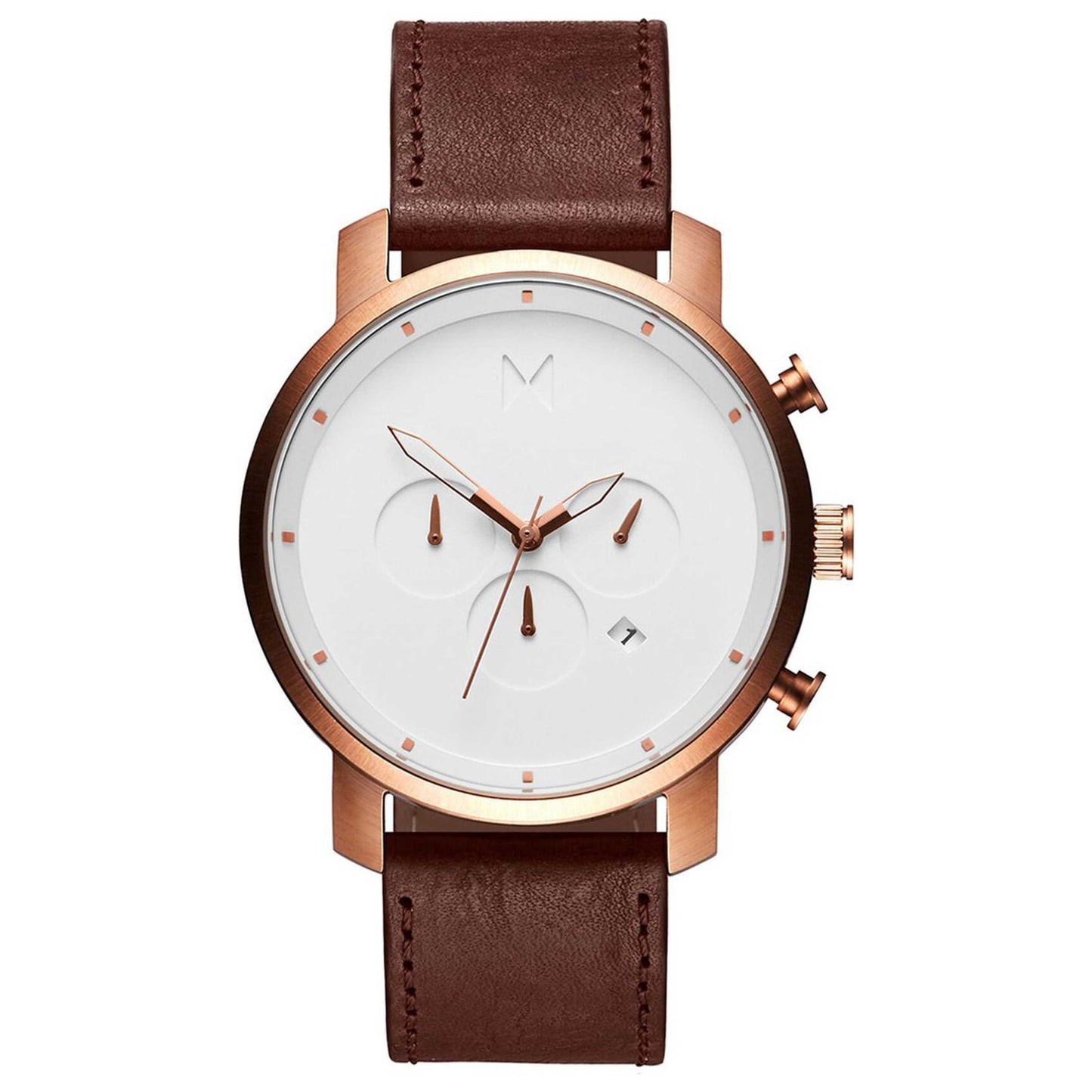 Front view of MVMT Chrono Men's Quartz Watch MC01-RGDBR