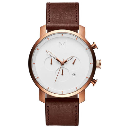 Front view of MVMT Chrono Men's Quartz Watch MC01-RGDBR