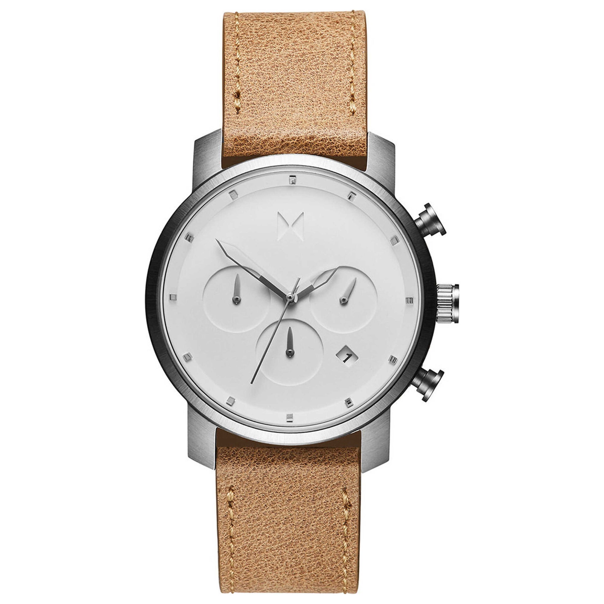 Front view of MVMT Chrono Men's Quartz Watch MC02-WT