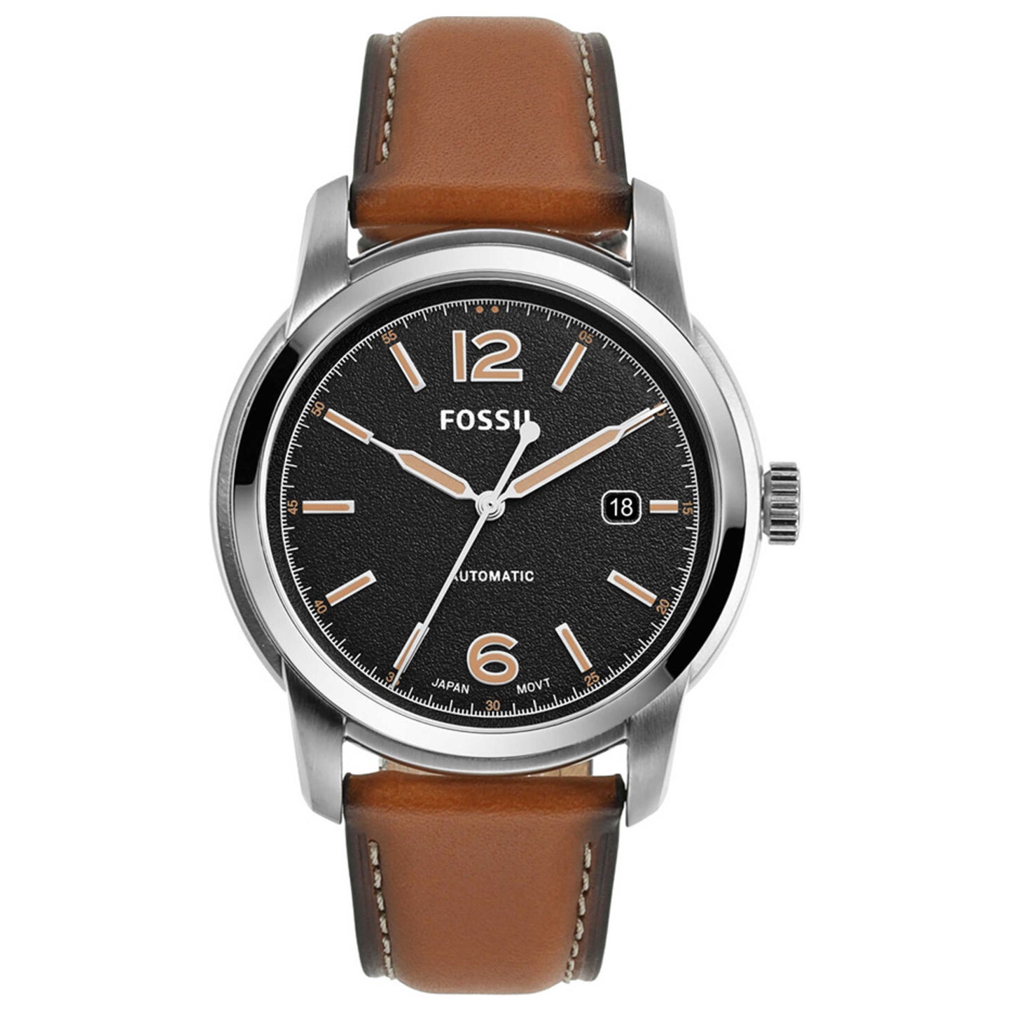 Front view of Fossil Heritage Men's Automatic Watch ME3233