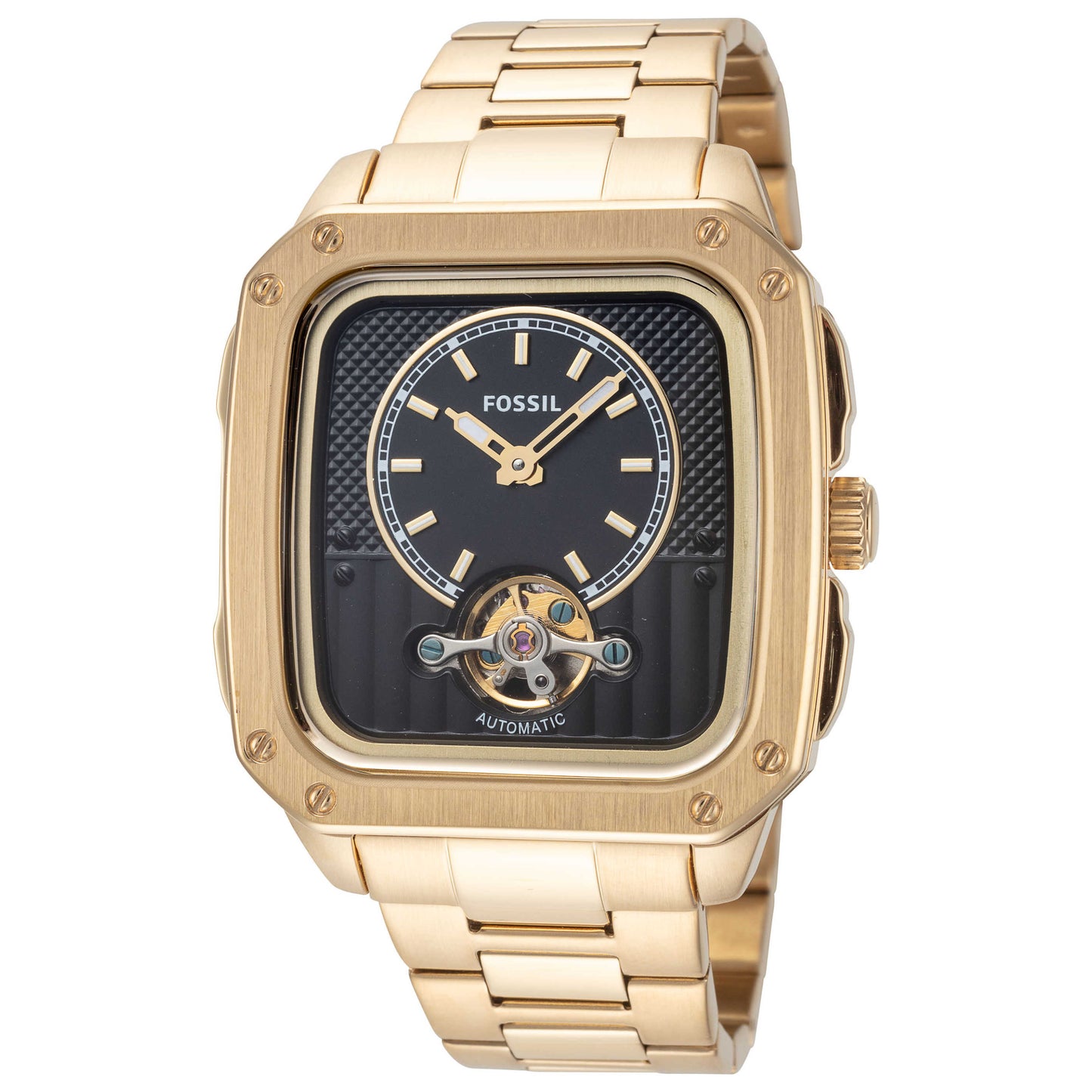 Front view of Fossil Inscription Men's Automatic Watch ME3239