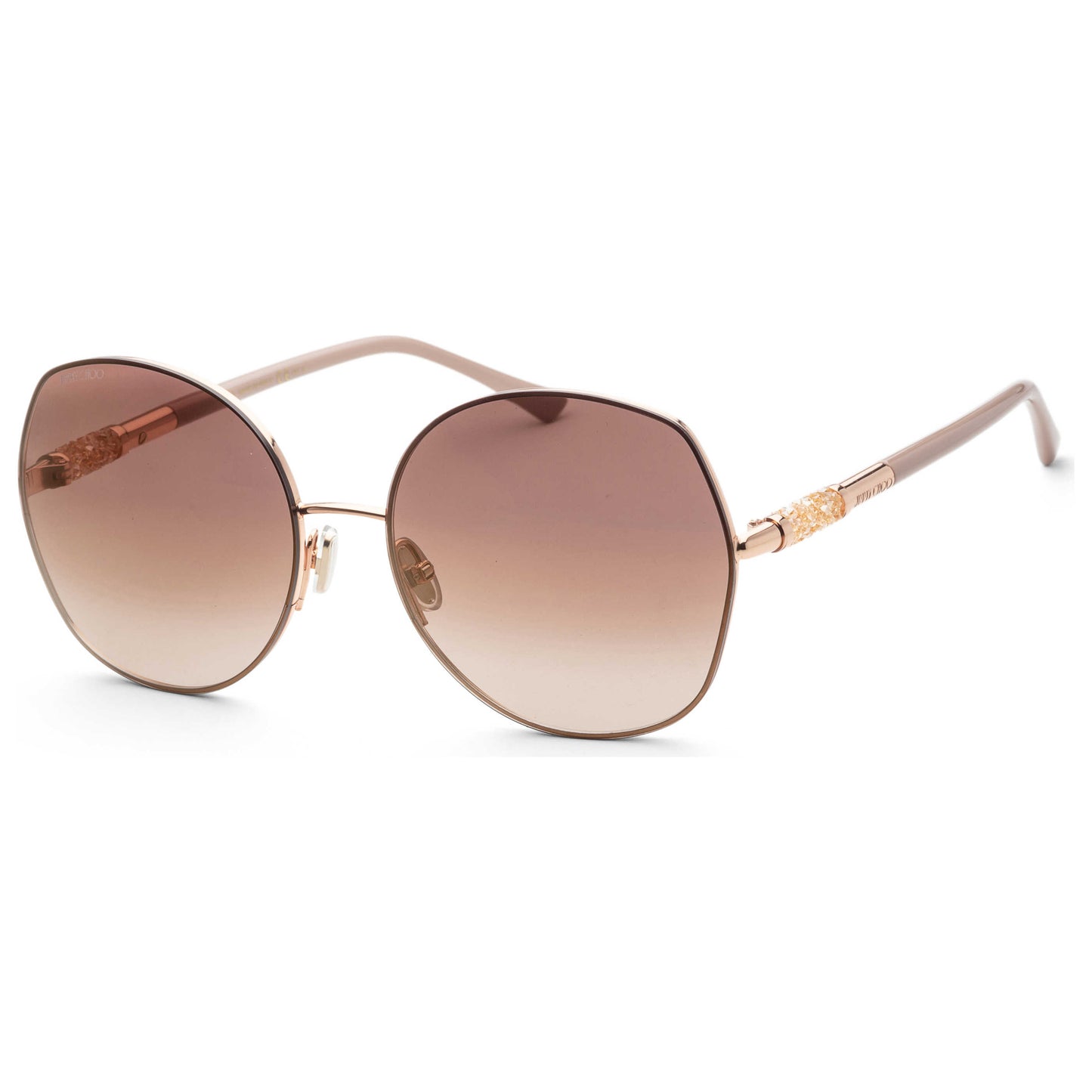 Front view of Jimmy Choo Mely Women's Sunglasses MELYS-0BKU-JL