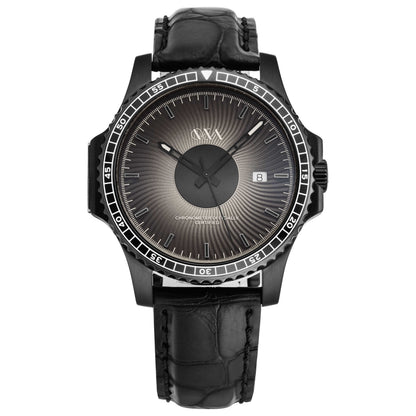 Front view of Q&A Technic Men's Automatic Watch MGMA-TECH