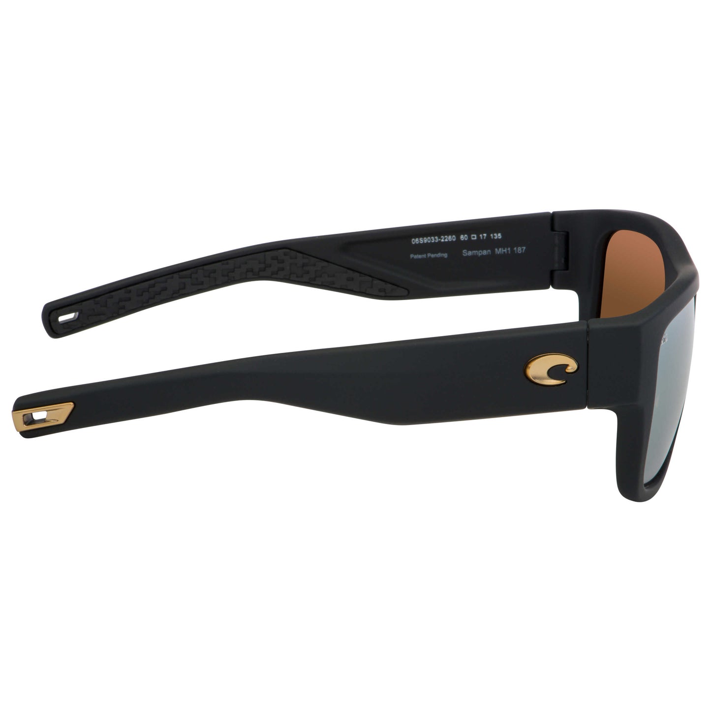 Left view of Costa del Mar Sampan Unisex Sunglasses MH1-187-OSCGLP