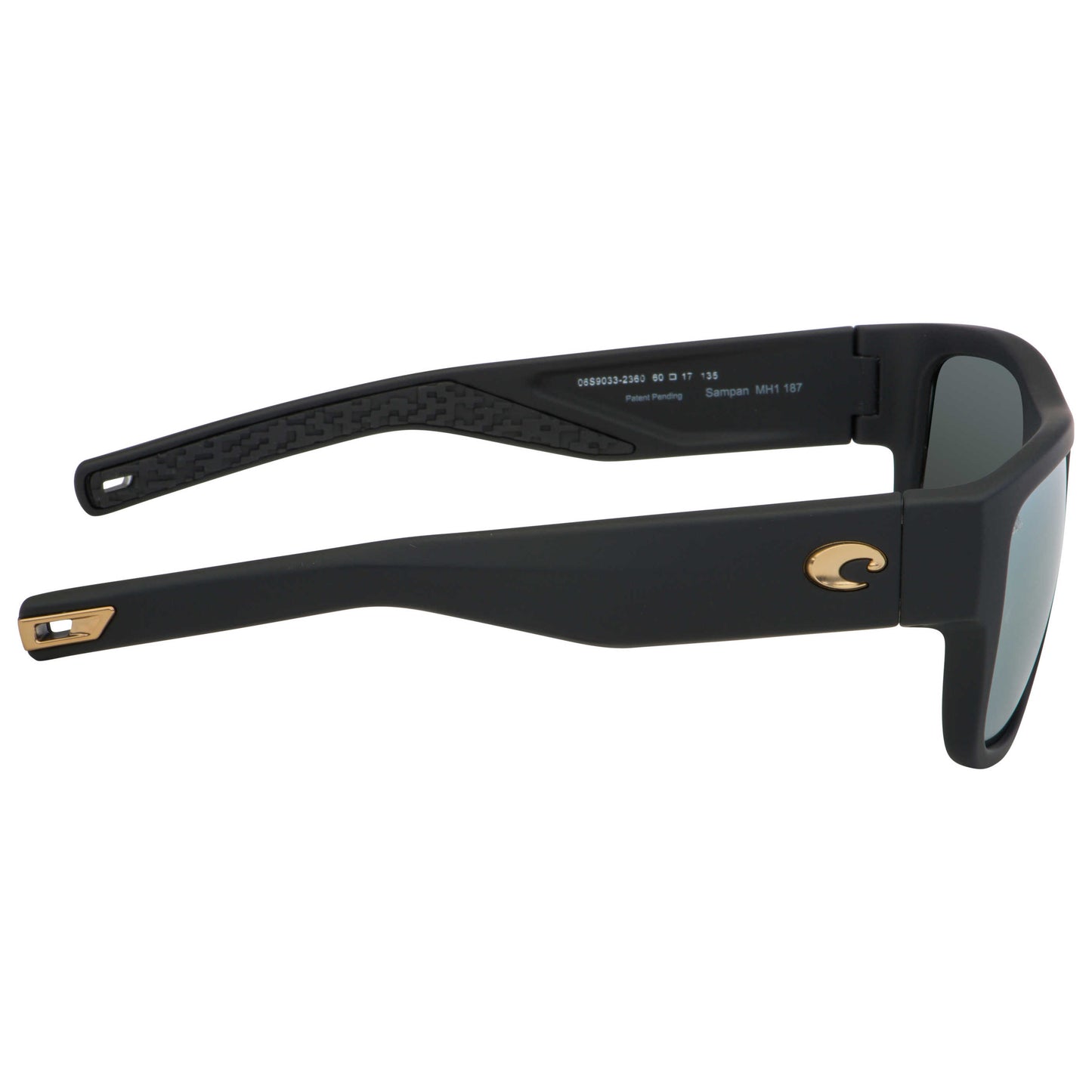 Left view of Costa del Mar Sampan Unisex Sunglasses MH1-187-OSGGLP