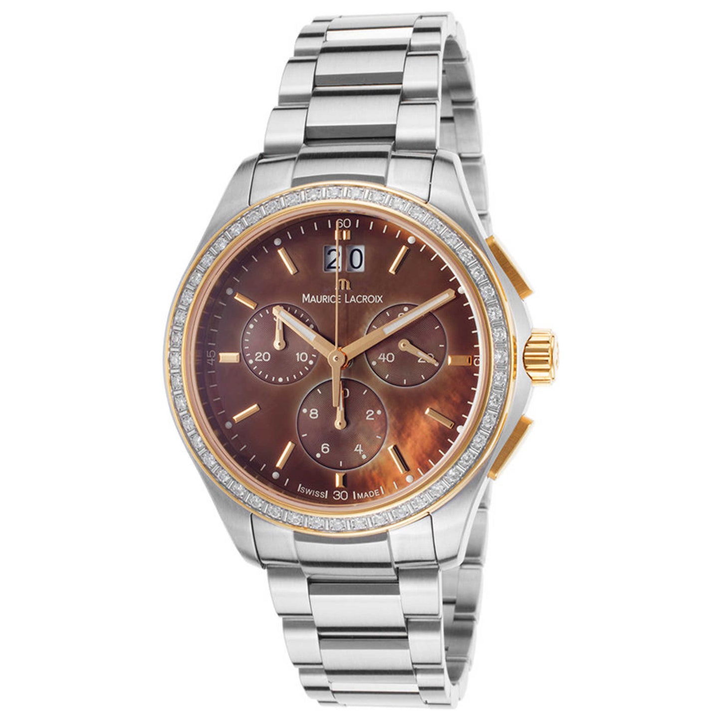 Front view of Maurice Lacroix Miros Women's Swiss Quartz (Battery-Powered) Watch MI1057-PVP22-760-1