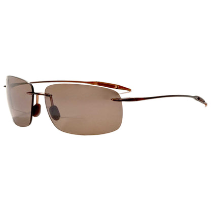 Front view of Maui Jim Breakwall Men's Reading Sunglasses MJ0422S-009
