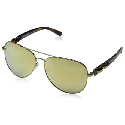 Front view of Michael Kors Aviator Women's Sunglasses MK1015-11297P-58
