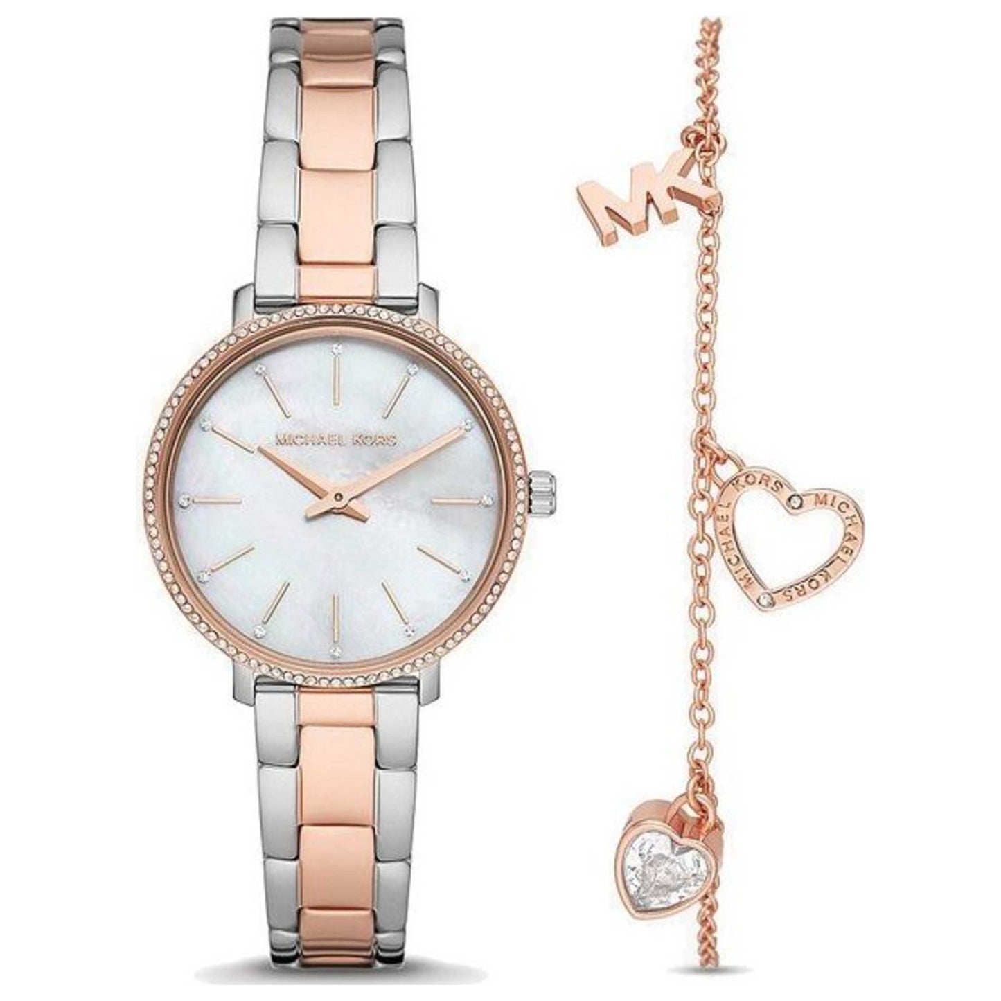 Front view of Michael Kors Pyper Women's Quartz Watch MK1066SET