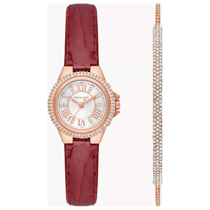 Front view of Michael Kors Mini Camille Women's Quartz Watch MK1069SET