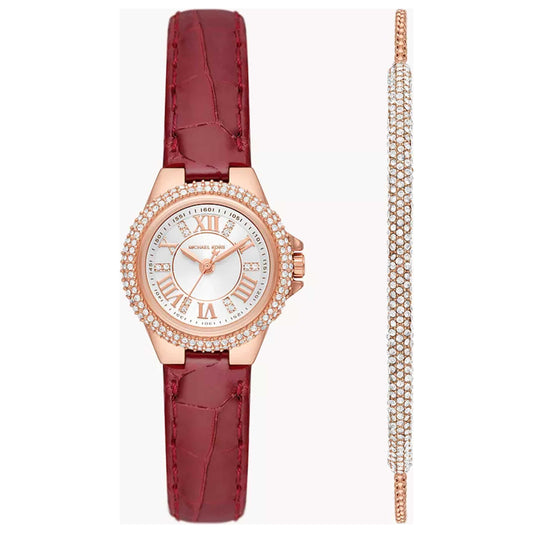Front view of Michael Kors Mini Camille Women's Quartz Watch MK1069SET
