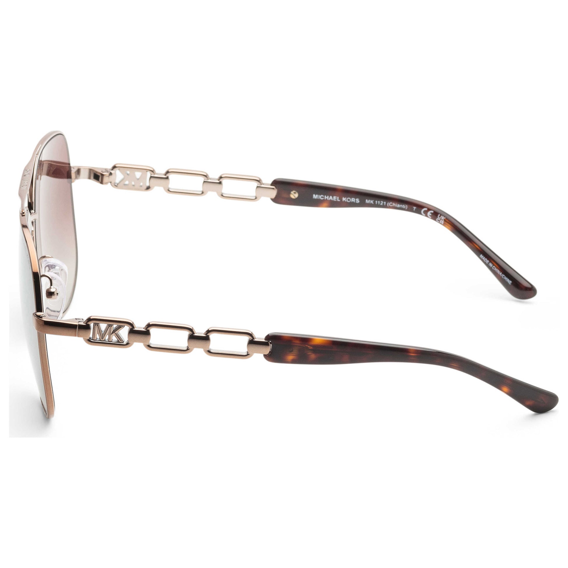 Left view of Michael Kors Fashion Women's Sunglasses MK1121-12136K-58