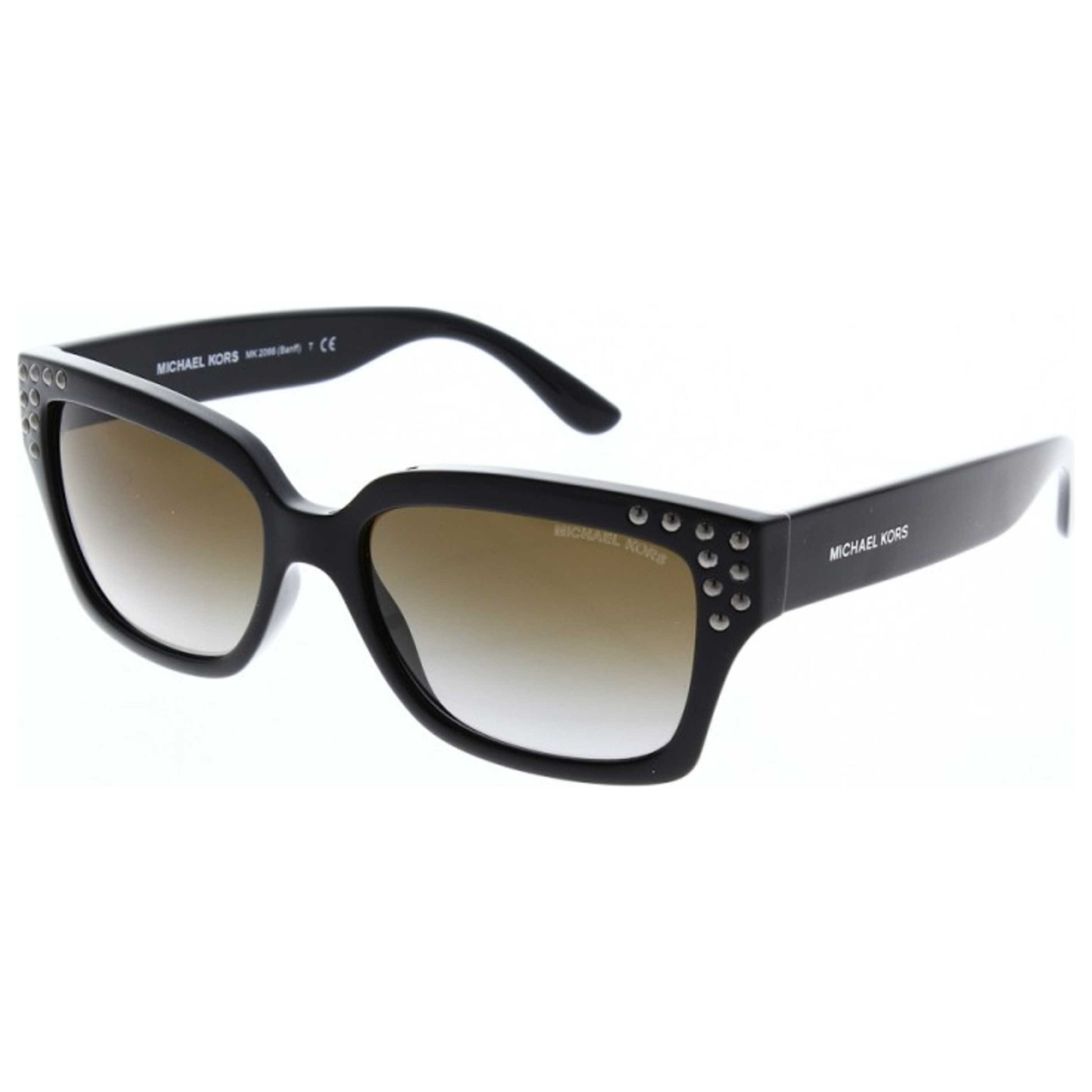 Front view of Michael Kors Rectangular Unisex Sunglasses MK2066-3009T5-55