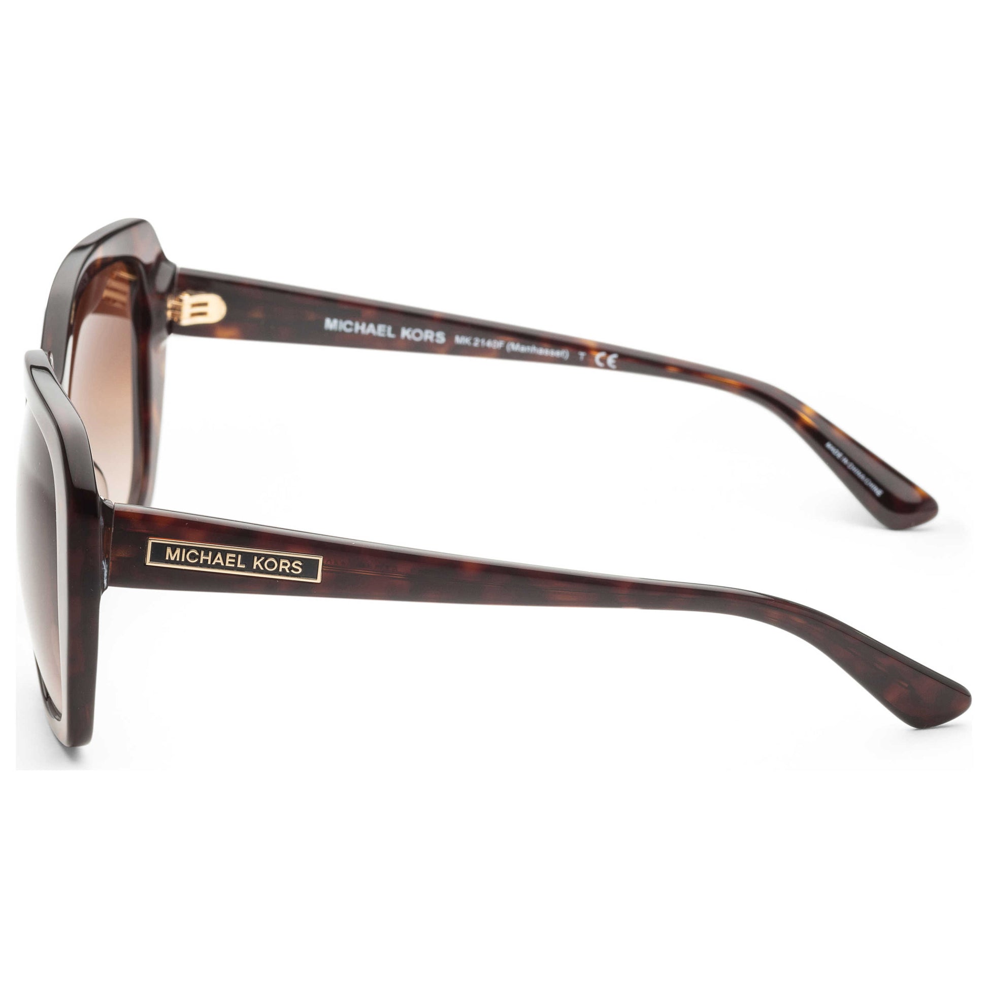 Left view of Michael Kors Manhasset Women's Sunglasses MK2140F-300613-57