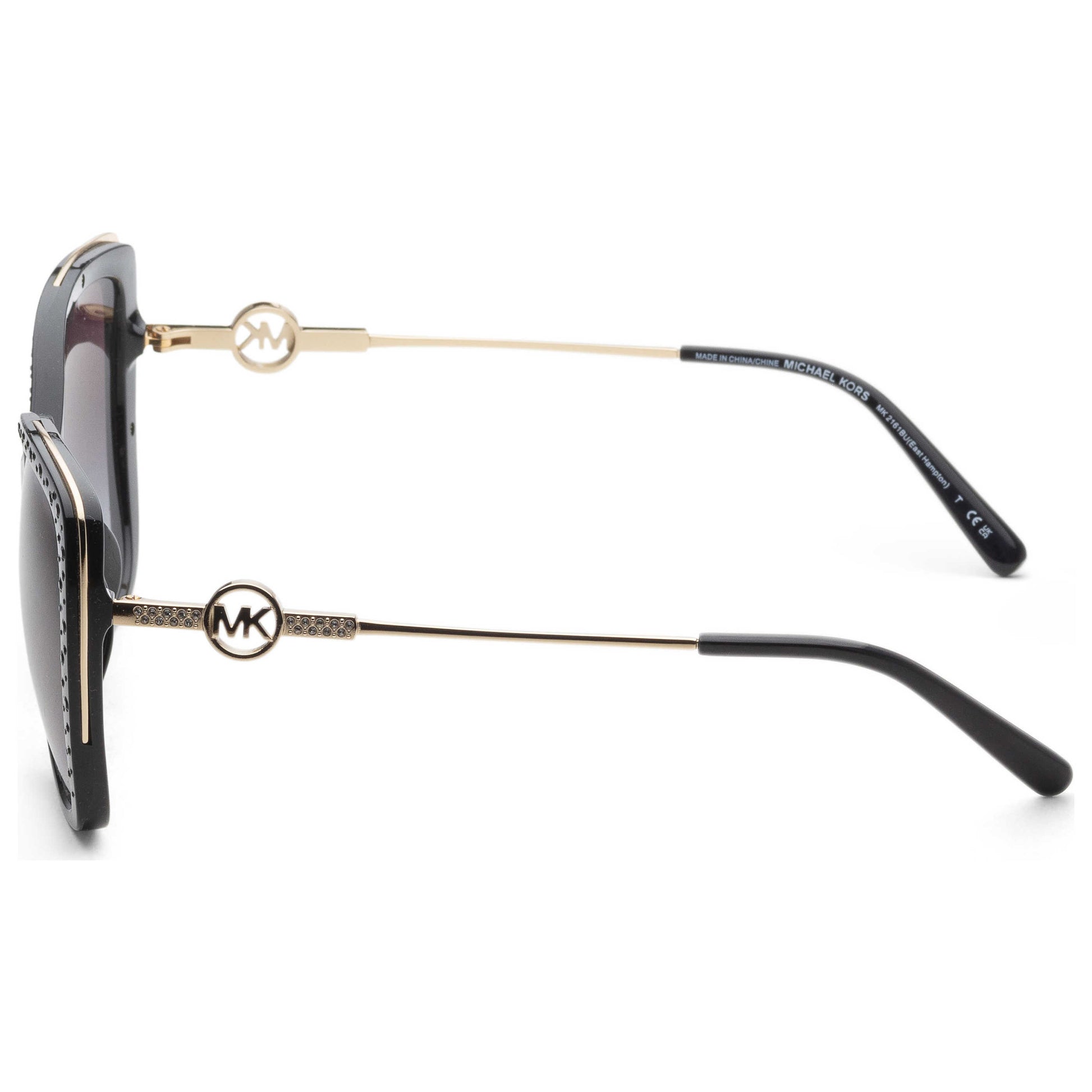Left view of Michael Kors Fashion Women's Sunglasses MK2161BU-31108G-56