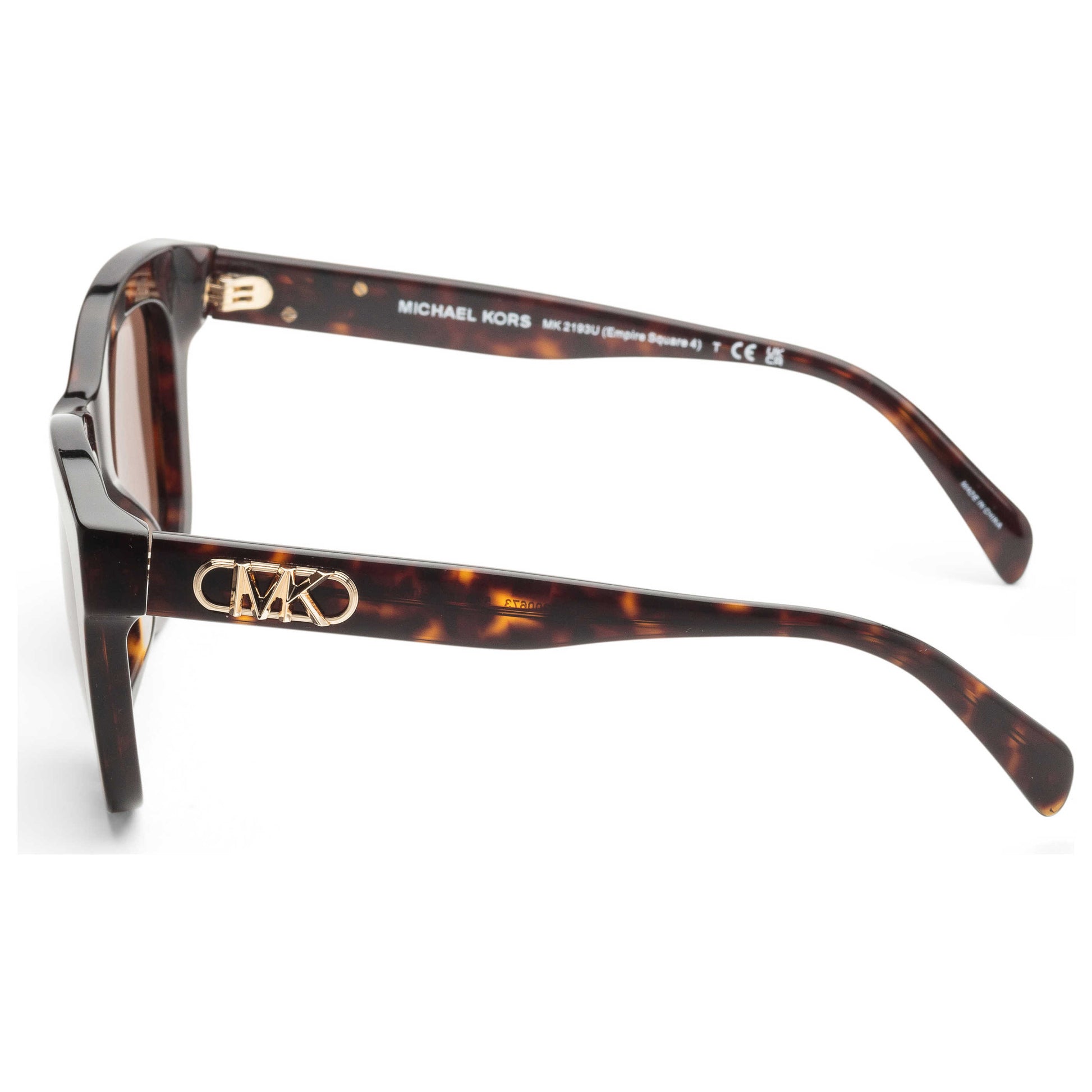 Left view of Michael Kors Empire Square Women's Sunglasses MK2193U-300673-52
