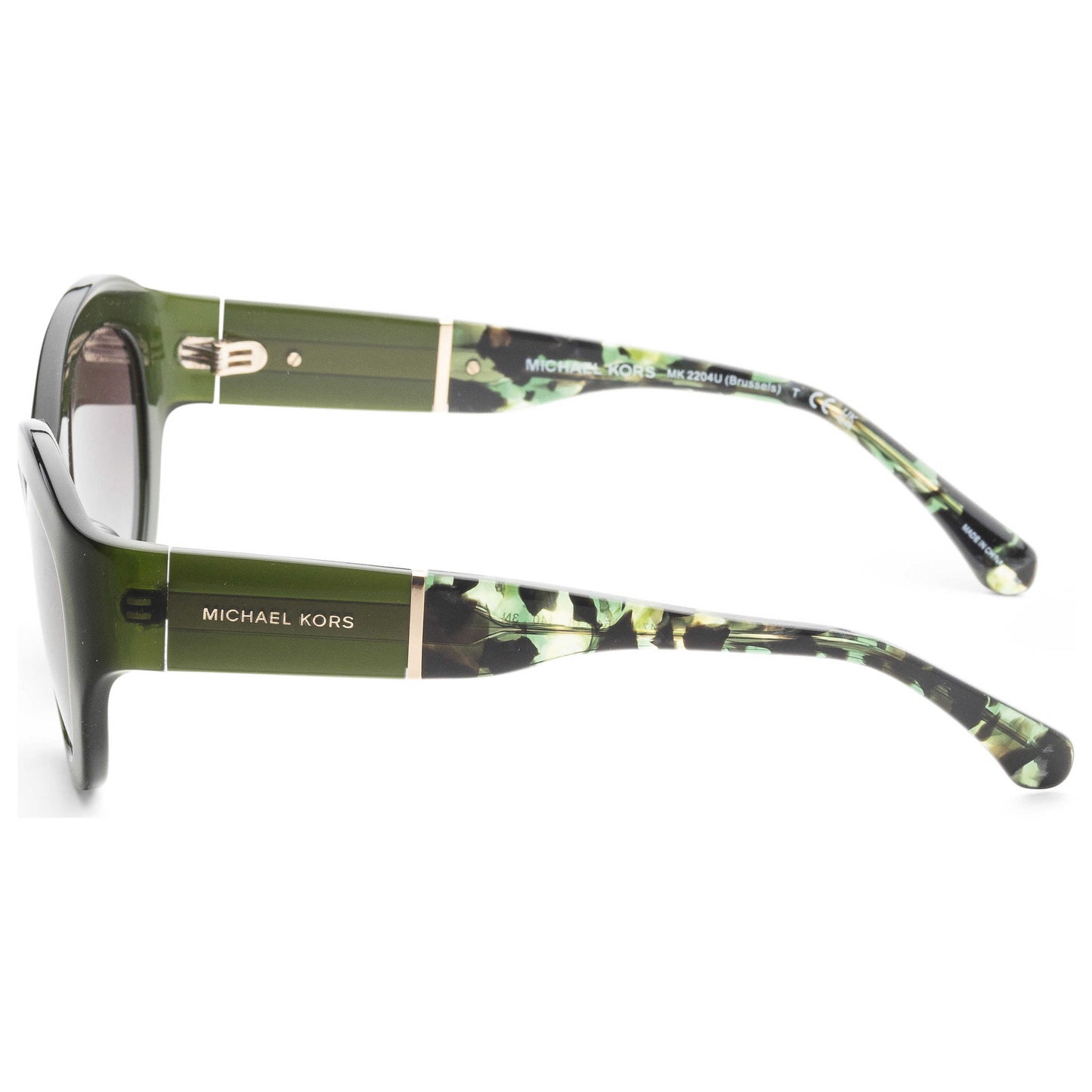 Left view of Michael Kors Brussels Women's Sunglasses MK2204U-39478G-54