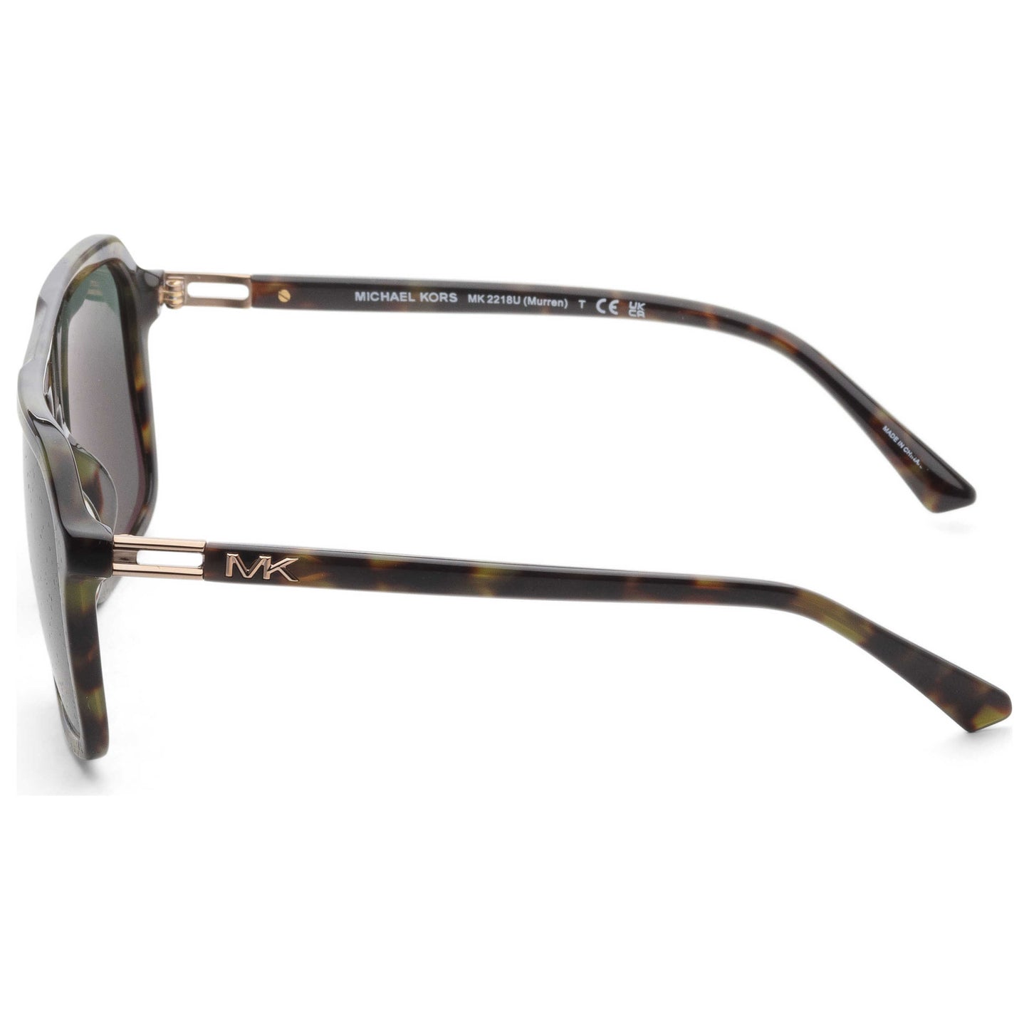Left view of Michael Kors Fashion Men's Sunglasses MK2218U-39433H-58