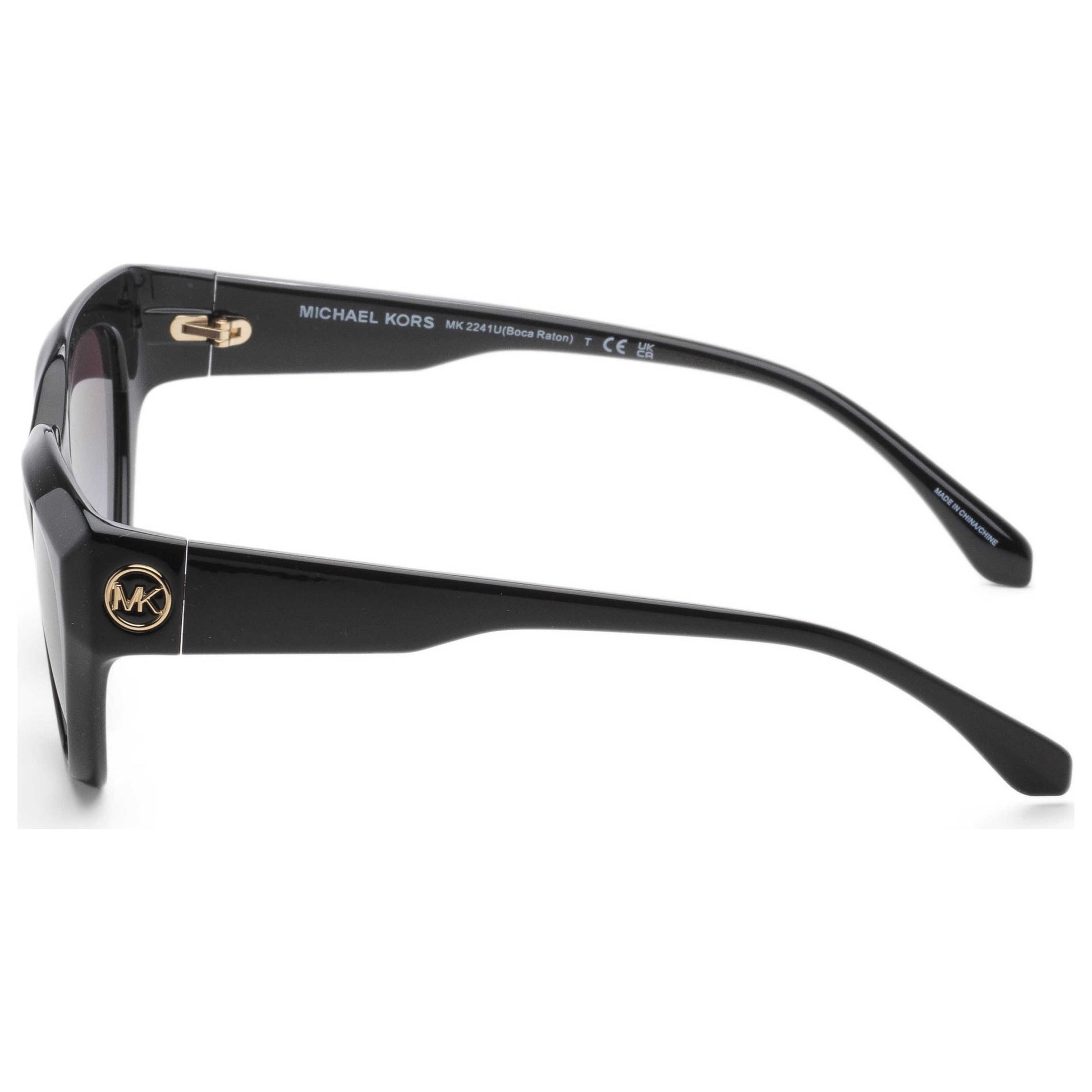 Left view of Michael Kors Boca Raton Women's Sunglasses MK2241U-30058G-55