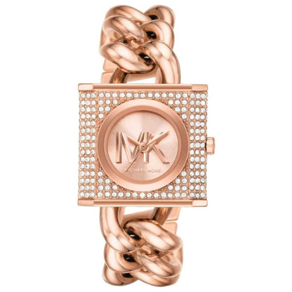 Front view of Michael Kors Chain Lock Women's Quartz Watch MK4827