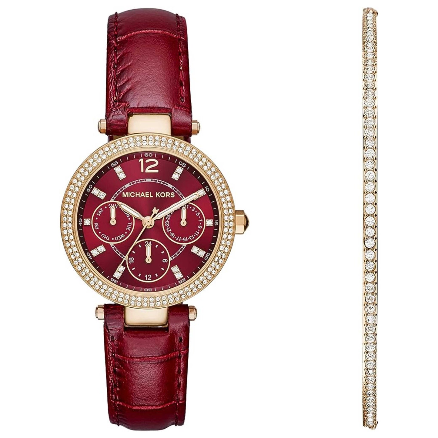 Front view of Michael Kors Mini Parker Women's Quartz Watch MK6451