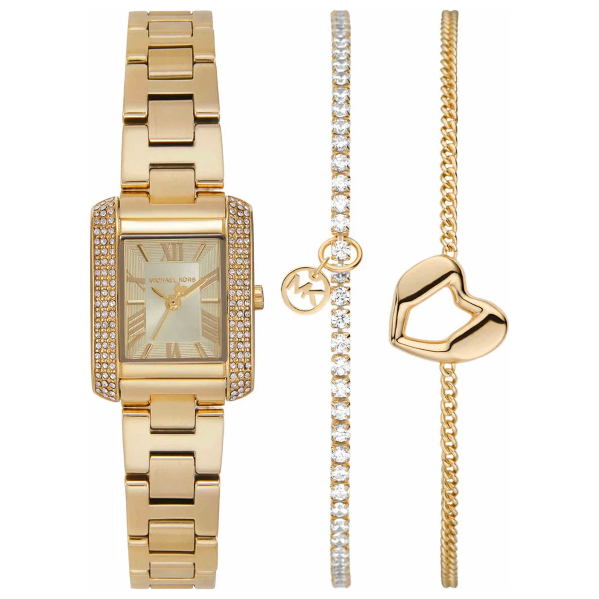 Front view of Michael Kors Emery Women's Quartz Watch MK7510SET