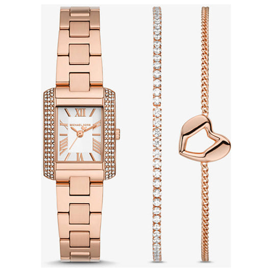 Front view of Michael Kors Emery Women's Quartz Watch MK7512SET