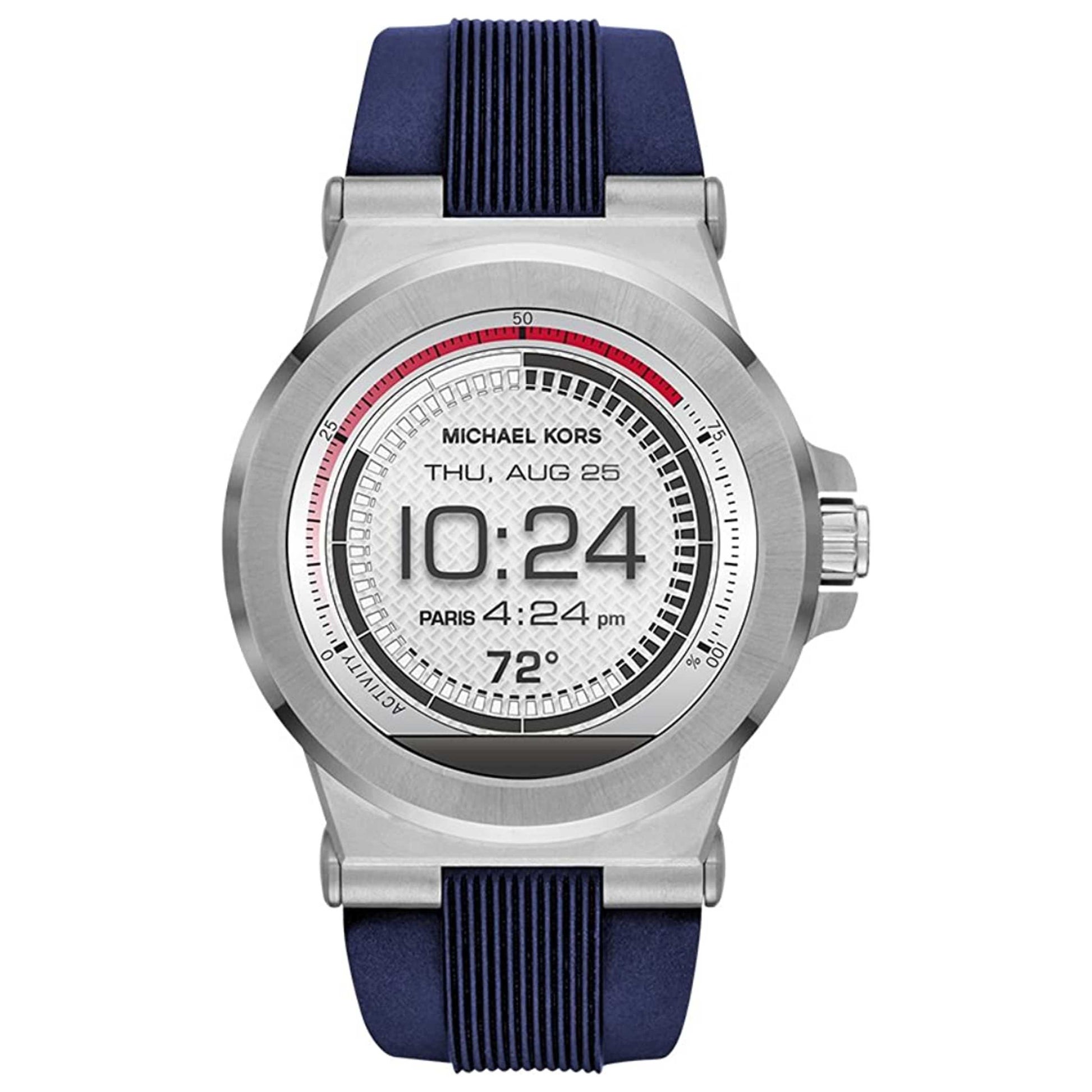 Front view of Michael Kors Access Dylan Men's Rechargeable Battery Watch MKT5008