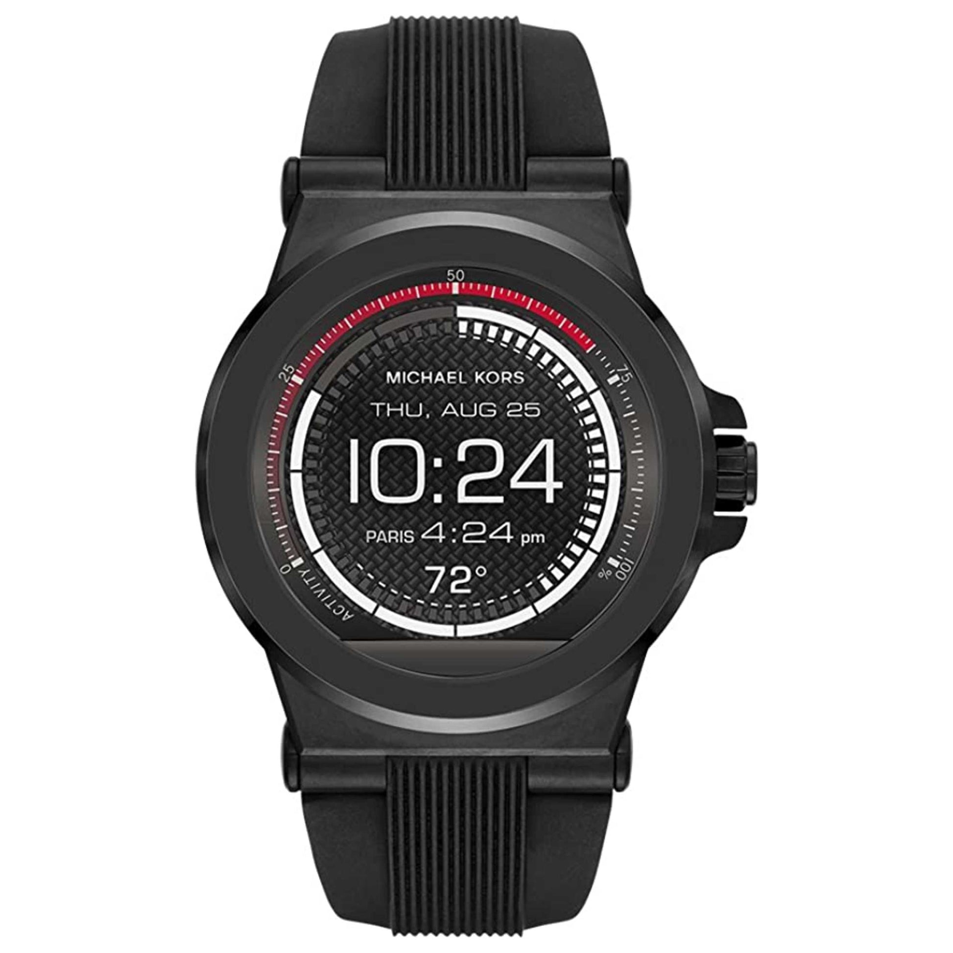 Front view of Michael Kors Access Dylan Men's Rechargeable Battery Watch MKT5011