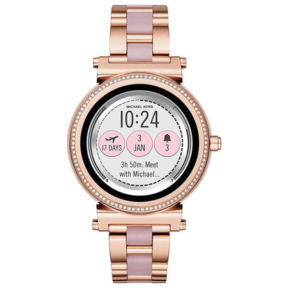 Front view of Michael Kors Sofie Women's Rechargeable Battery Watch MKT5041