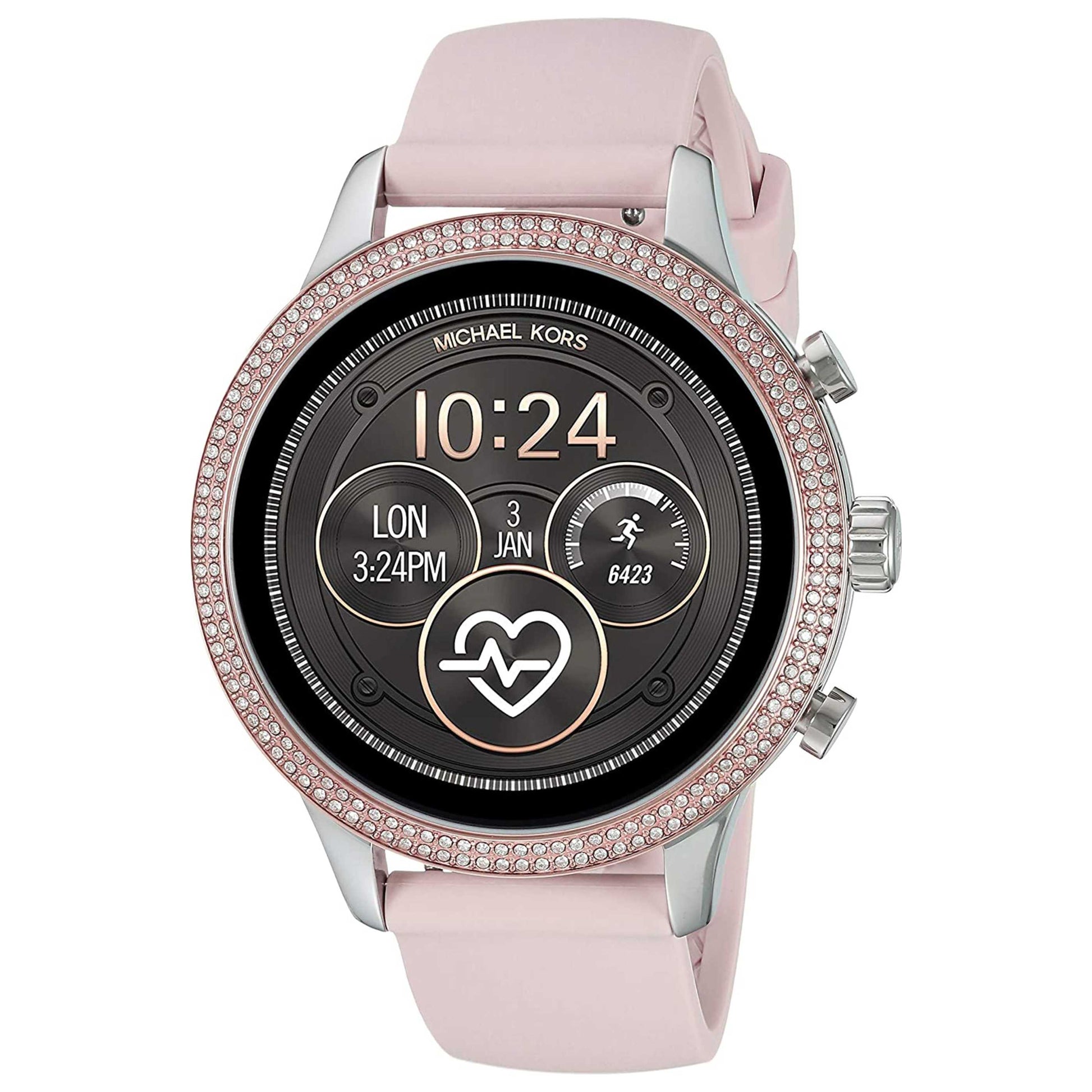Front view of Michael Kors Gen 4 Runway Women's Rechargeable Battery Watch MKT5055