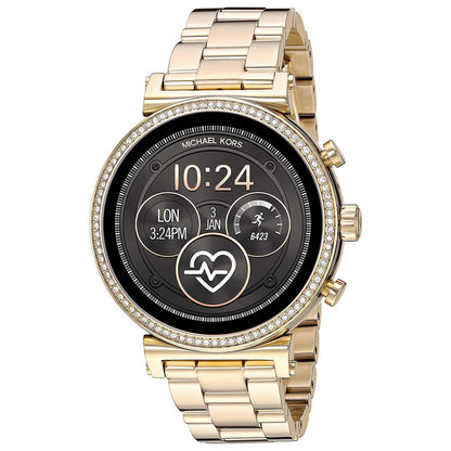 Front view of Michael Kors Gen 4 Sofie Women's Rechargeable Battery Watch MKT5062