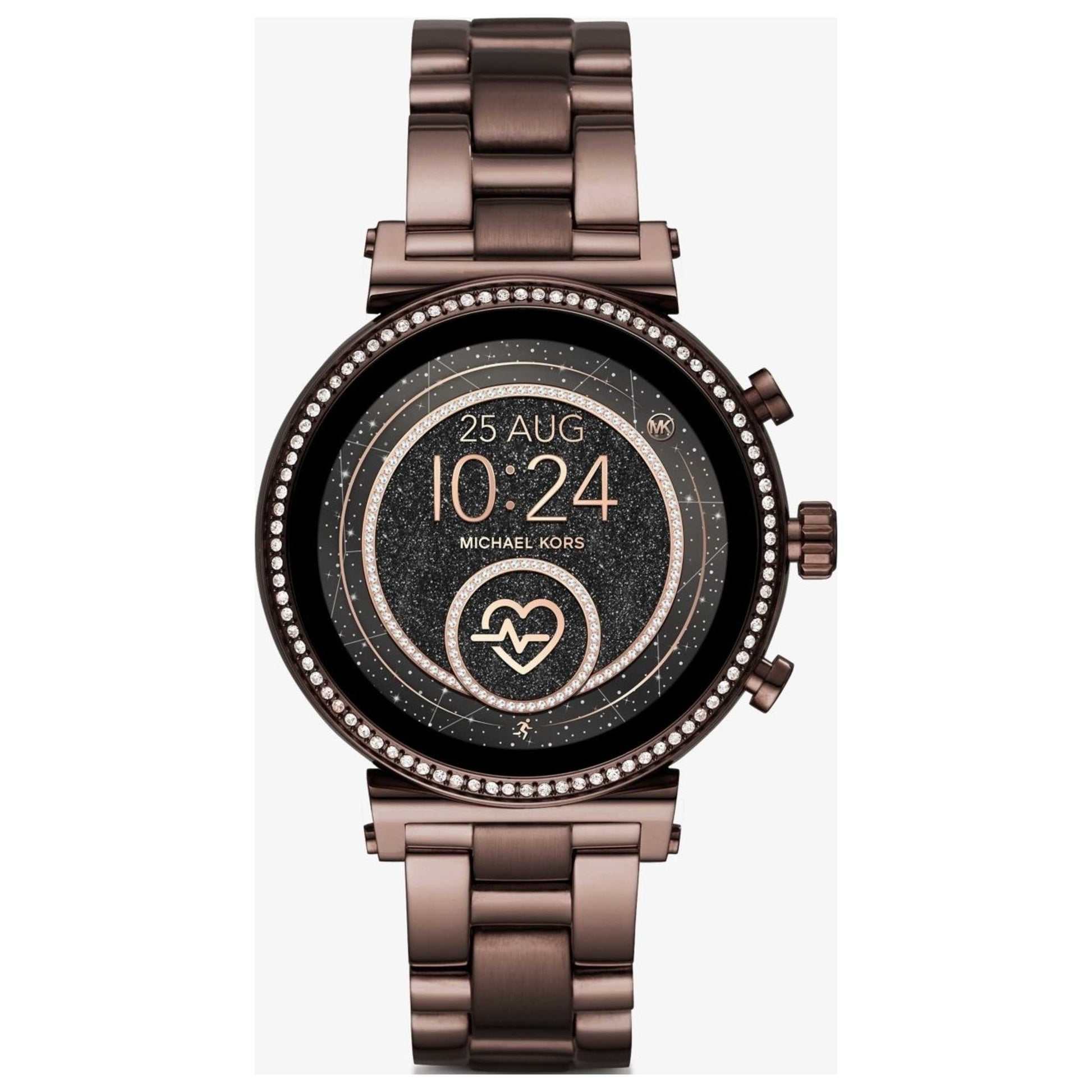 Front view of Michael Kors Gen 4 Sofie Women's Rechargeable Battery Watch MKT5075