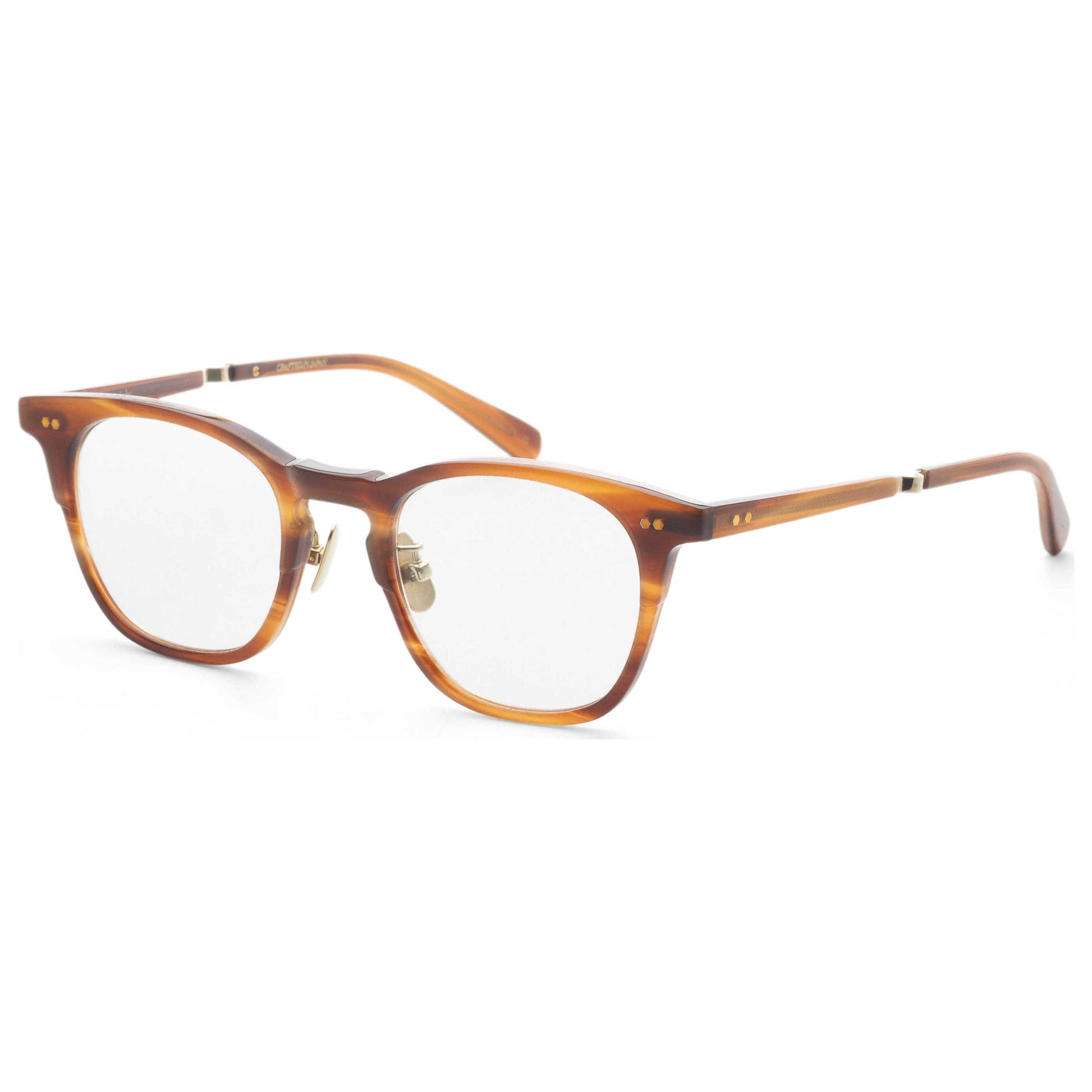 Front view of Garrett Leight WRIGHT C Men's Opticals ML1026-47-BW-WG
