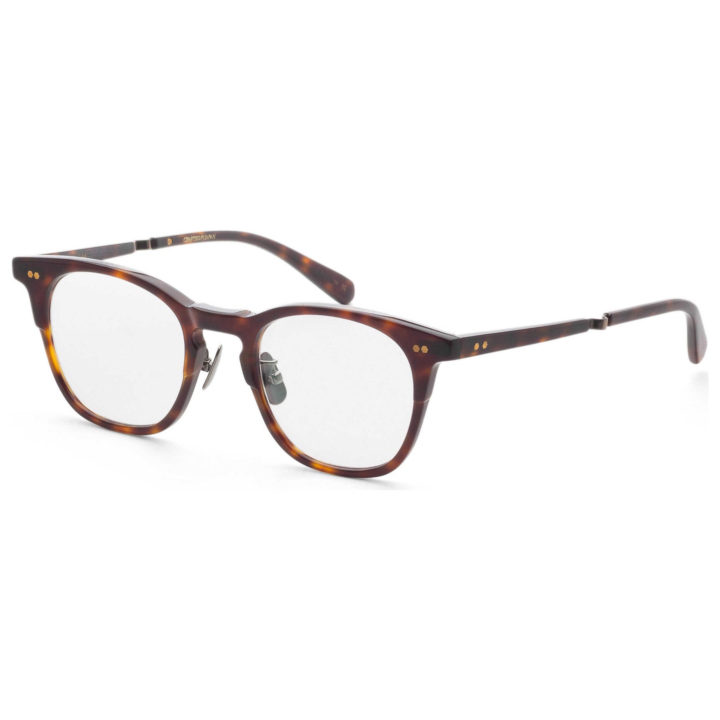 Front view of Garrett Leight WRIGHT C Men's Opticals ML1026-47-HKT-ATG