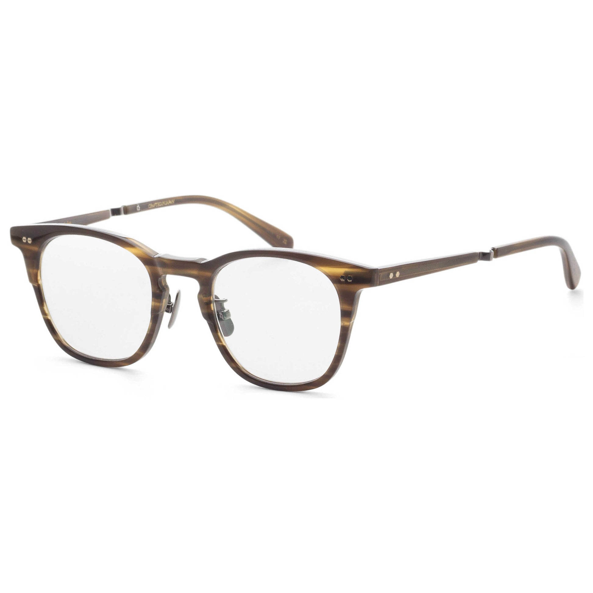 Front view of Garrett Leight WRIGHT C Men's Opticals ML1026-47-KLP-PW