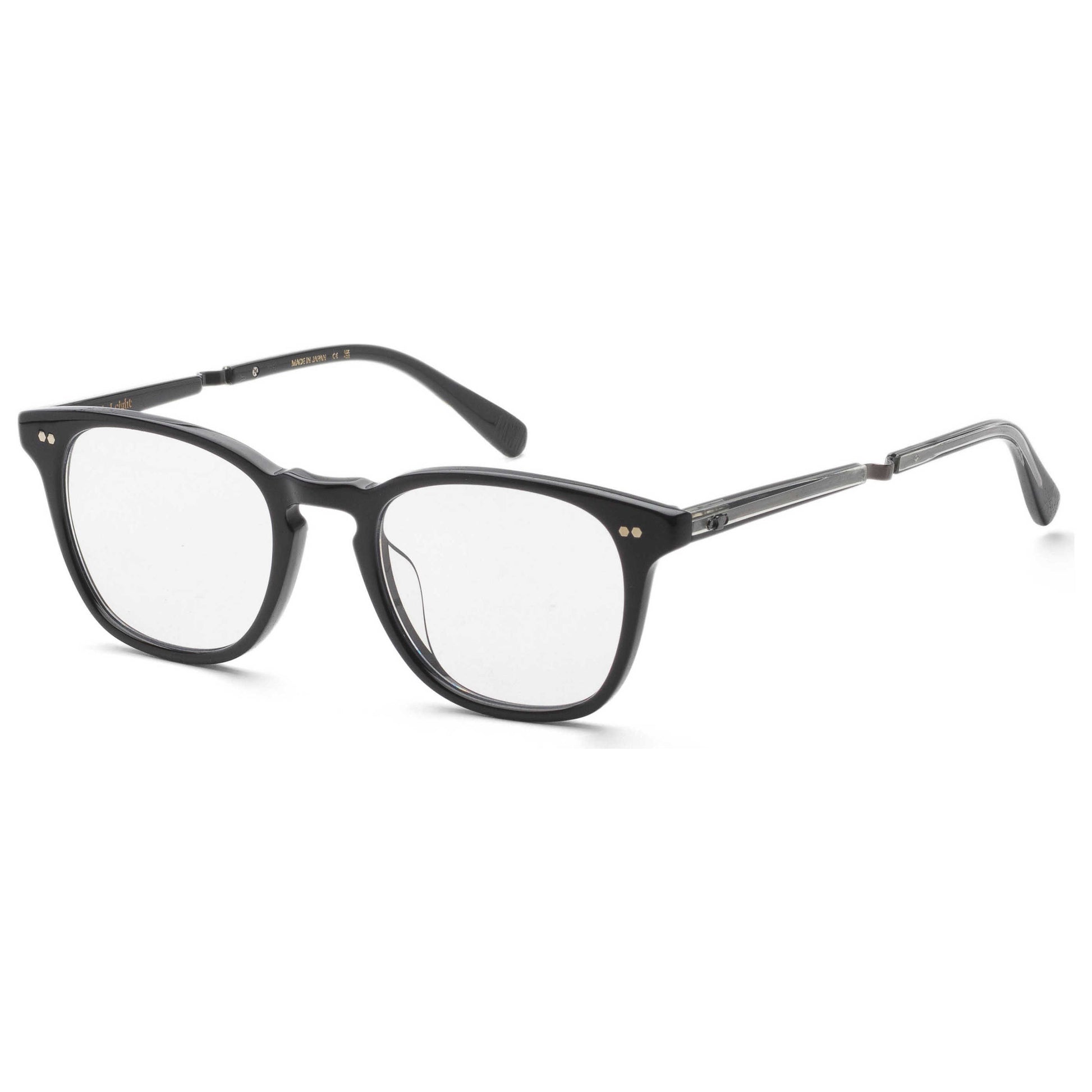 Front view of Garrett Leight KANKALOA Men's Opticals ML1049-49-BK-GM