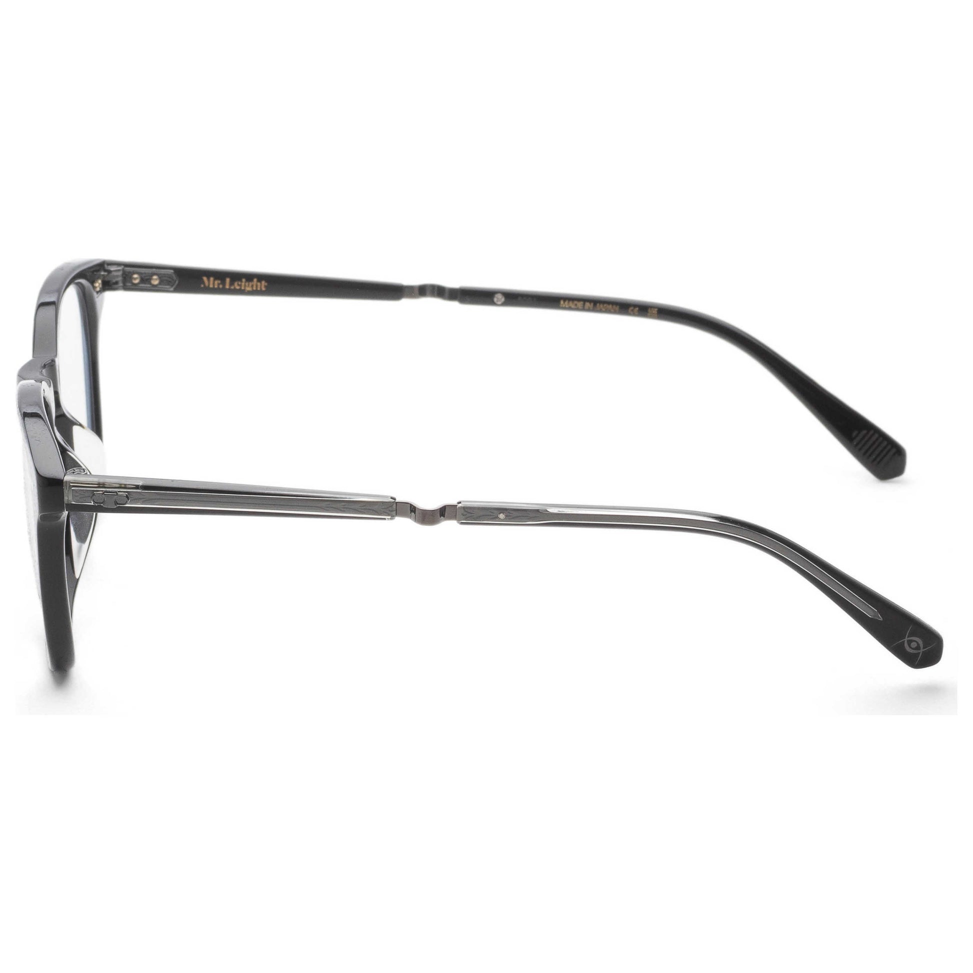 Left view of Garrett Leight KANKALOA Men's Opticals ML1049-49-BK-GM