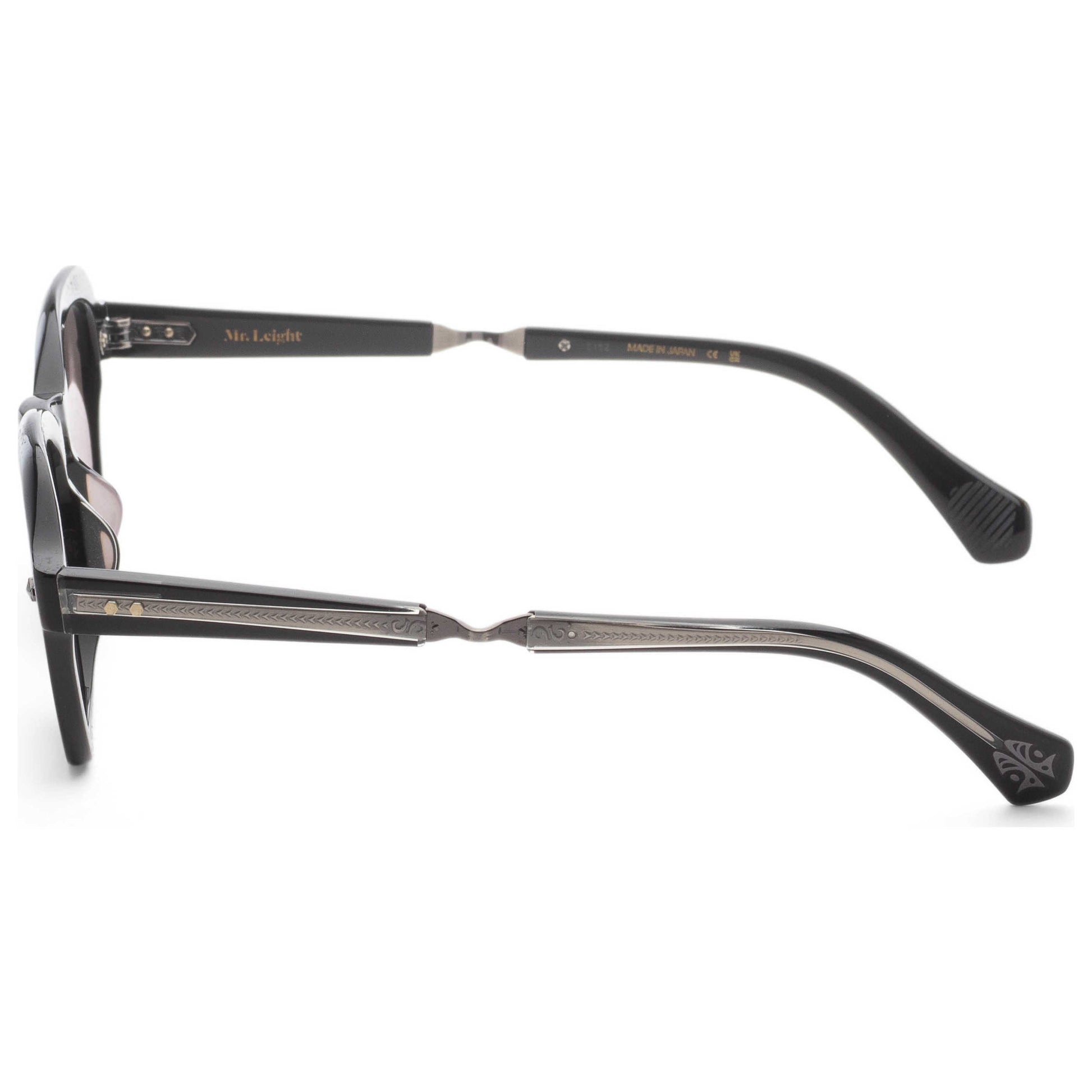 Left view of Garrett Leight RELL Women's Opticals ML2055-50-BK-GMSFLAVA