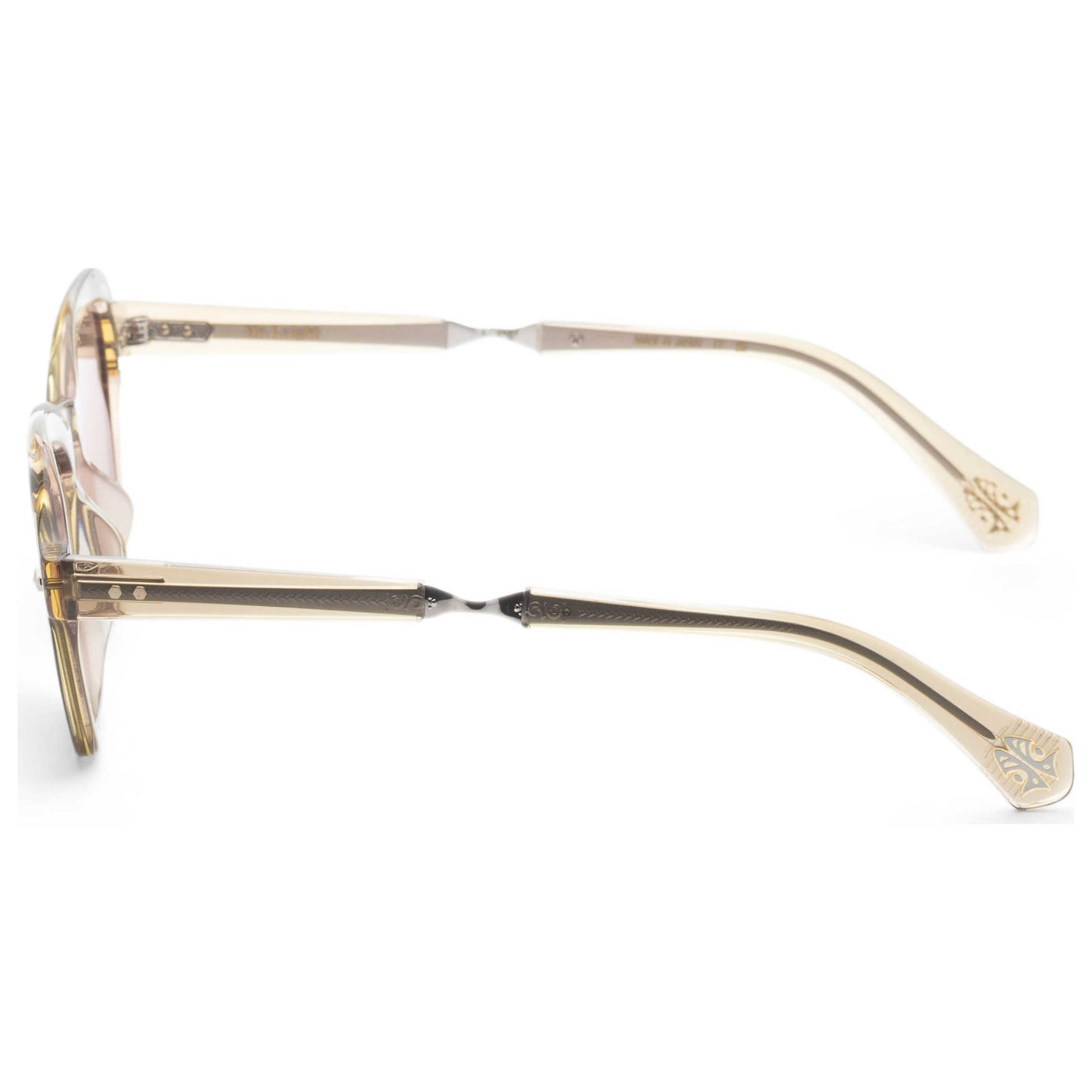 Left view of Garrett Leight RELL Women's Opticals ML2055-50-OI-PLTSFFERNG