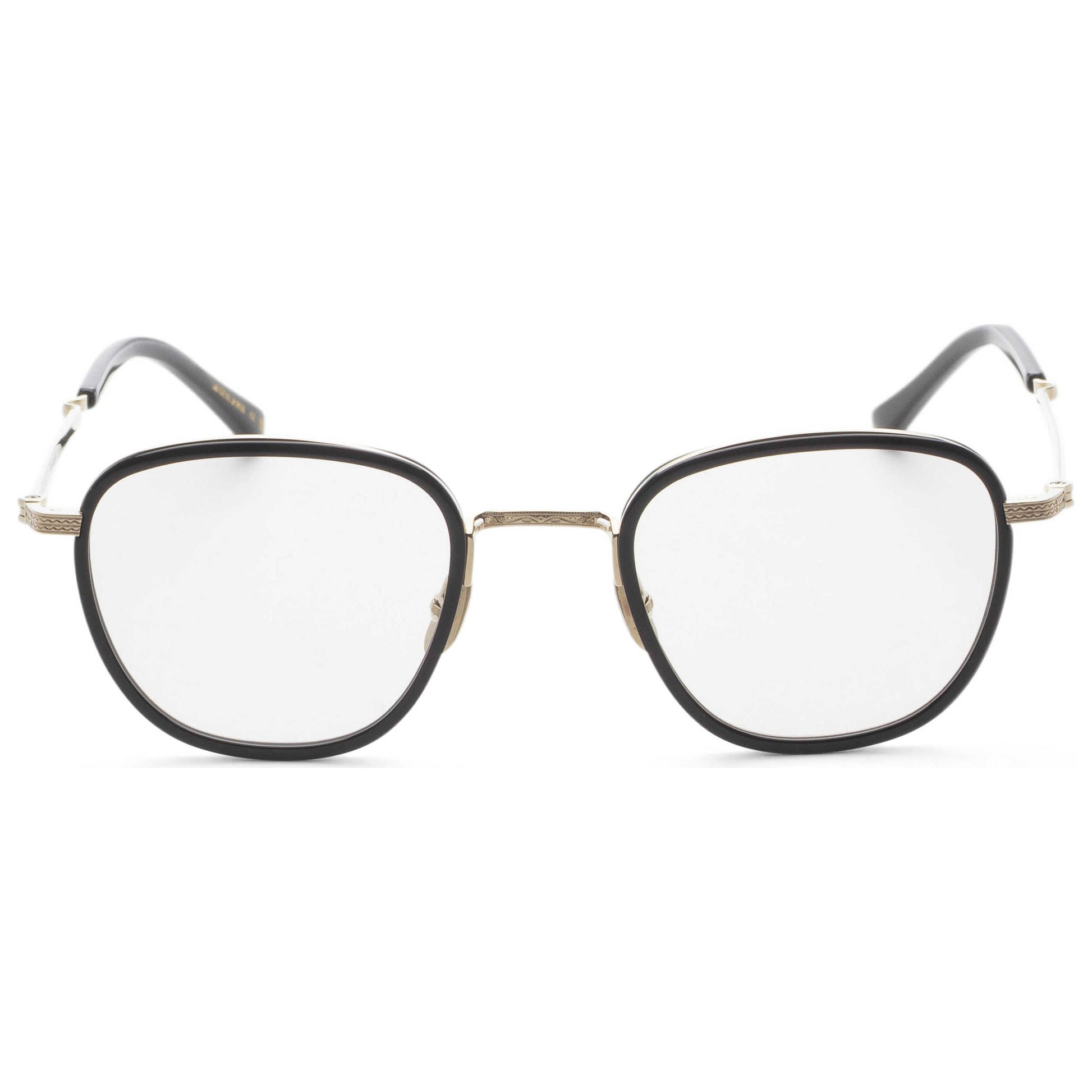 Back view of Garrett Leight GRIFFITH II C Unisex Opticals ML3025-46-BK-WG