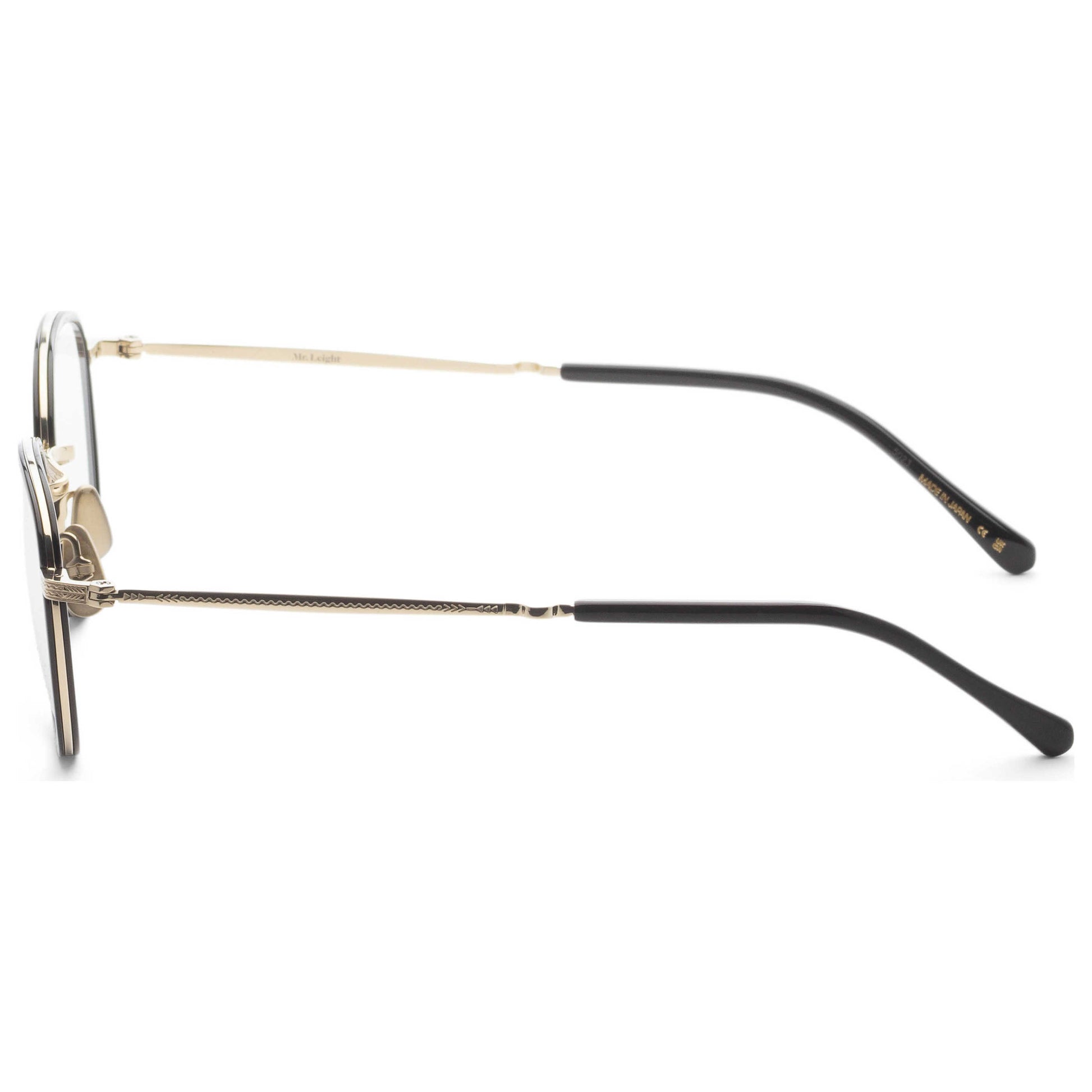 Left view of Garrett Leight GRIFFITH II C Unisex Opticals ML3025-46-BK-WG