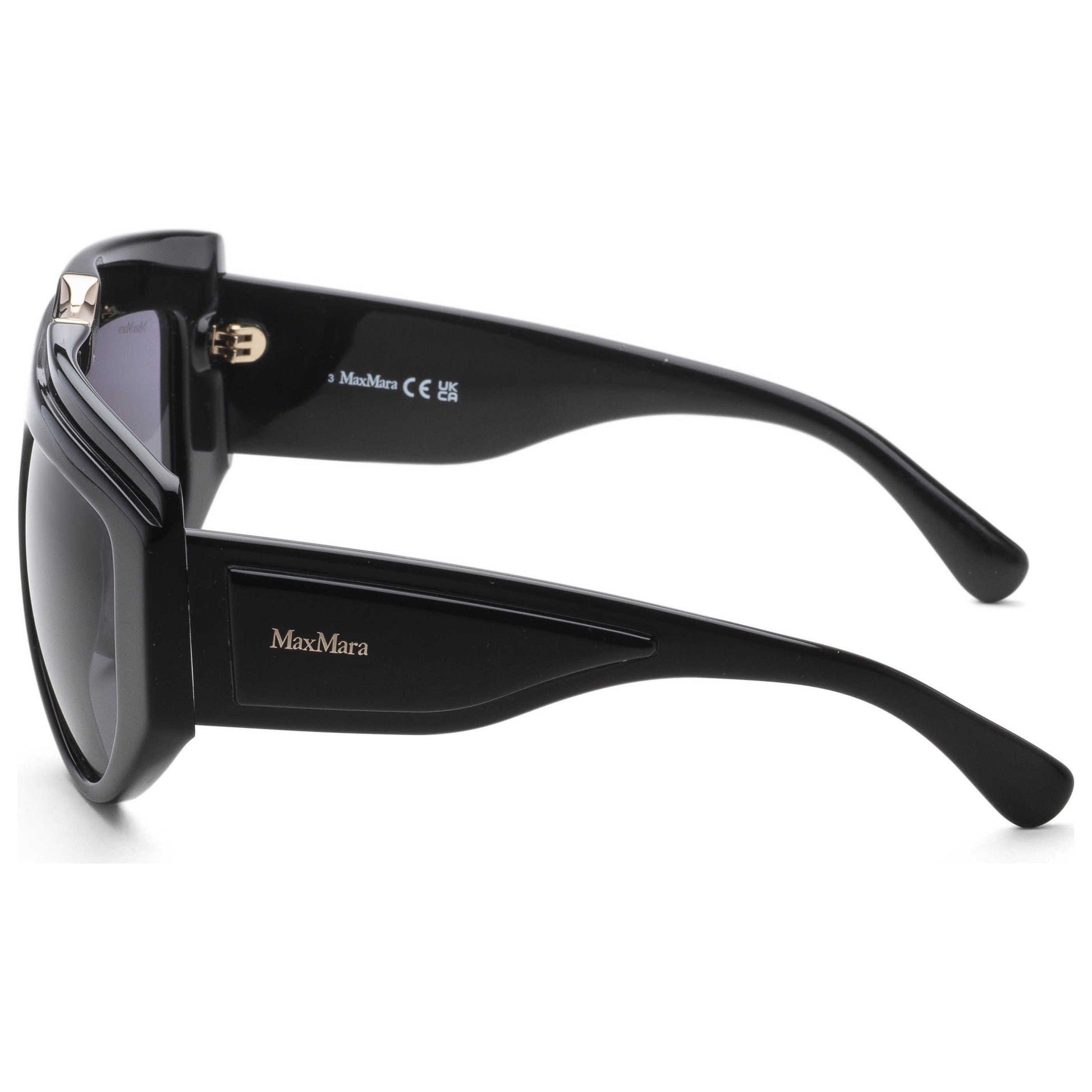 Left view of Max Mara Women's Sunglasses MM0083-01A-57