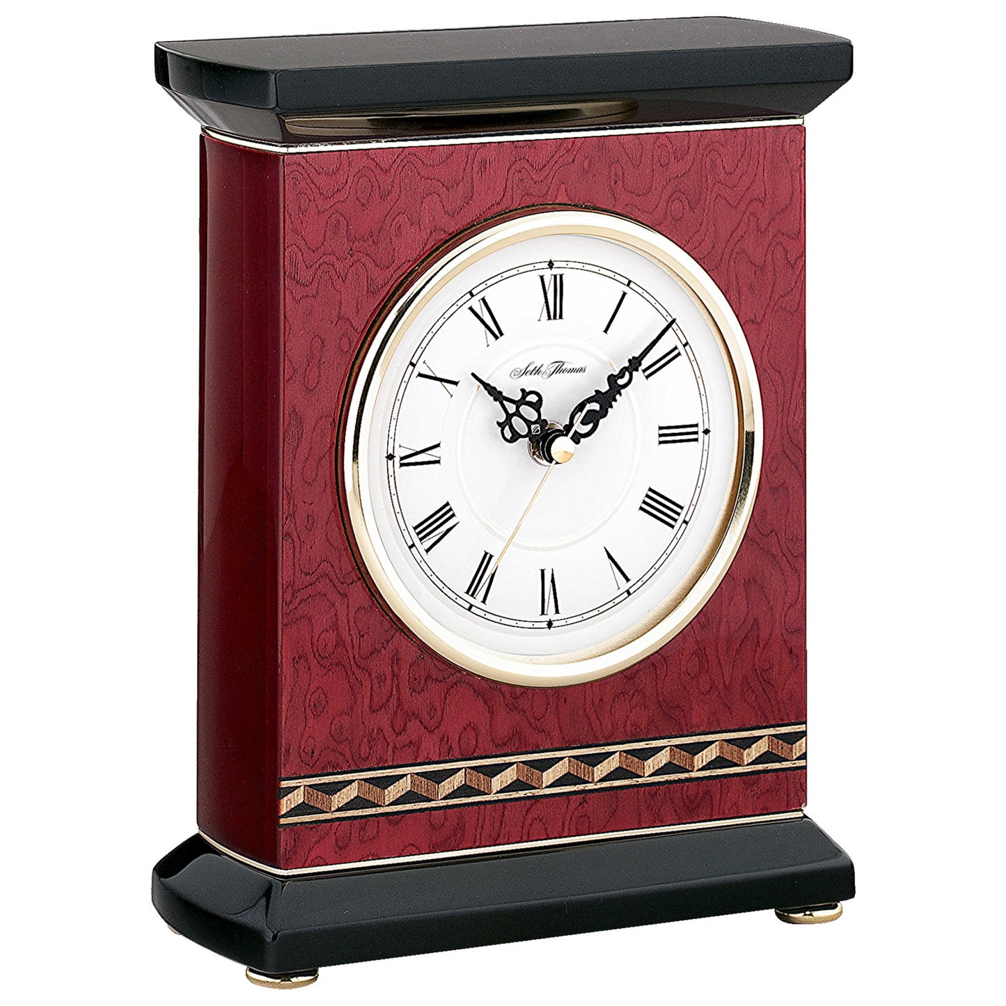 Front view of Seth Thomas Mantel Clock Quartz Clock MMH001450