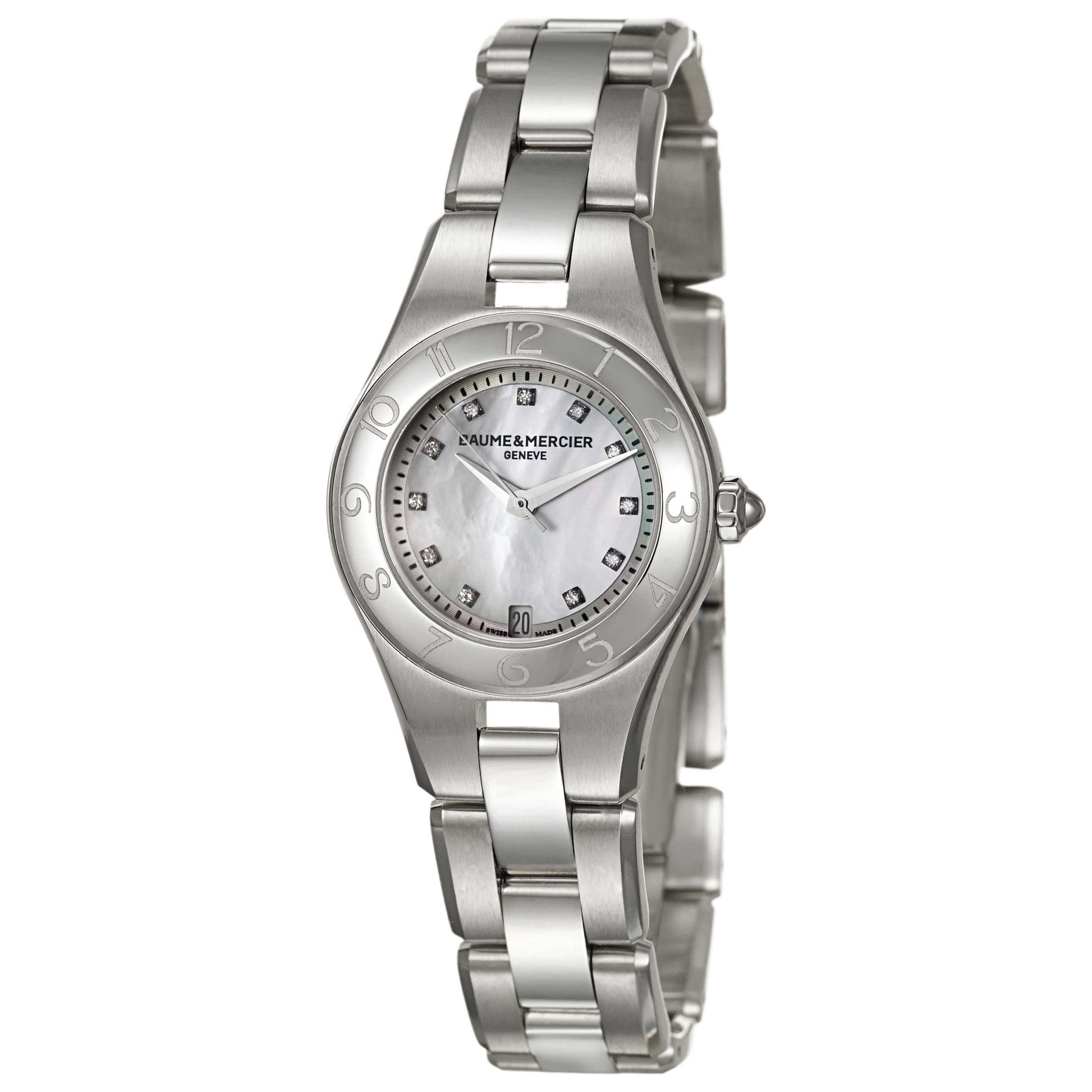 Front view of Baume and Mercier Linea Women's Swiss Quartz (Battery-Powered) Watch MOA10011