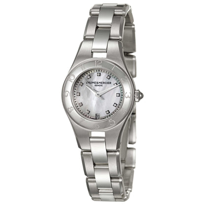 Front view of Baume and Mercier Linea Women's Swiss Quartz (Battery-Powered) Watch MOA10011