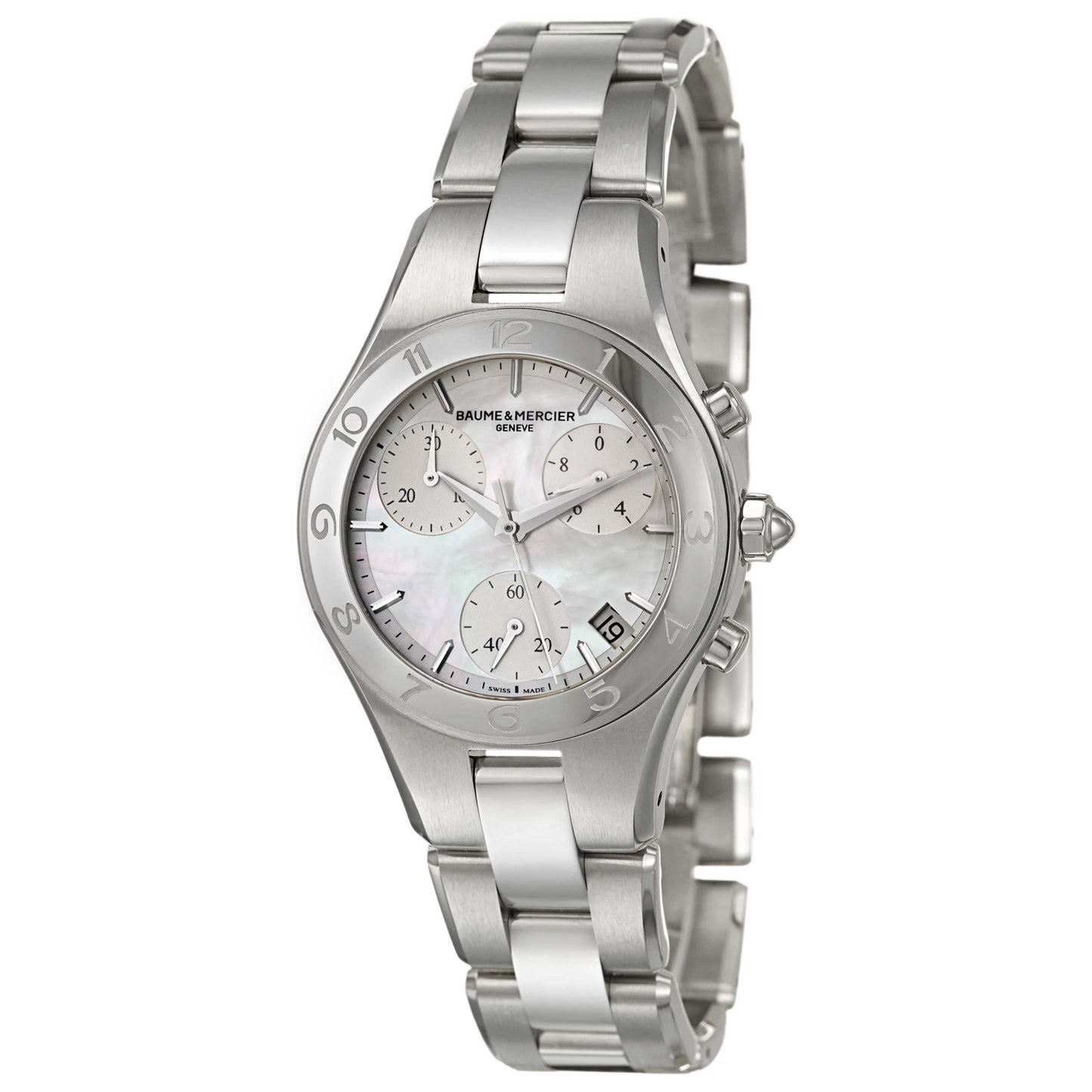 Front view of Baume and Mercier Linea Women's Swiss Quartz (Battery-Powered) Watch MOA10012