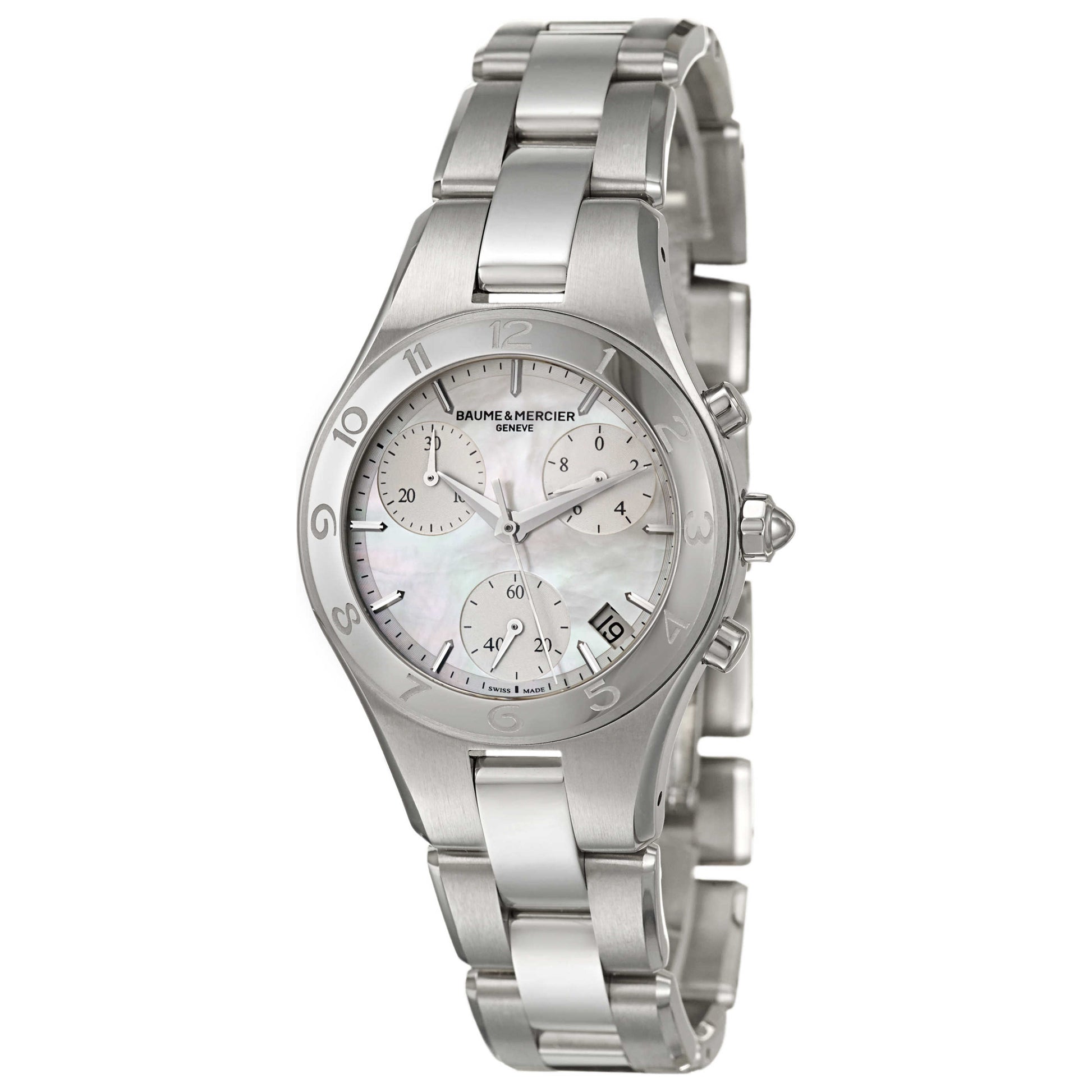Front view of Baume and Mercier Linea Women's Swiss Quartz (Battery-Powered) Watch MOA10012